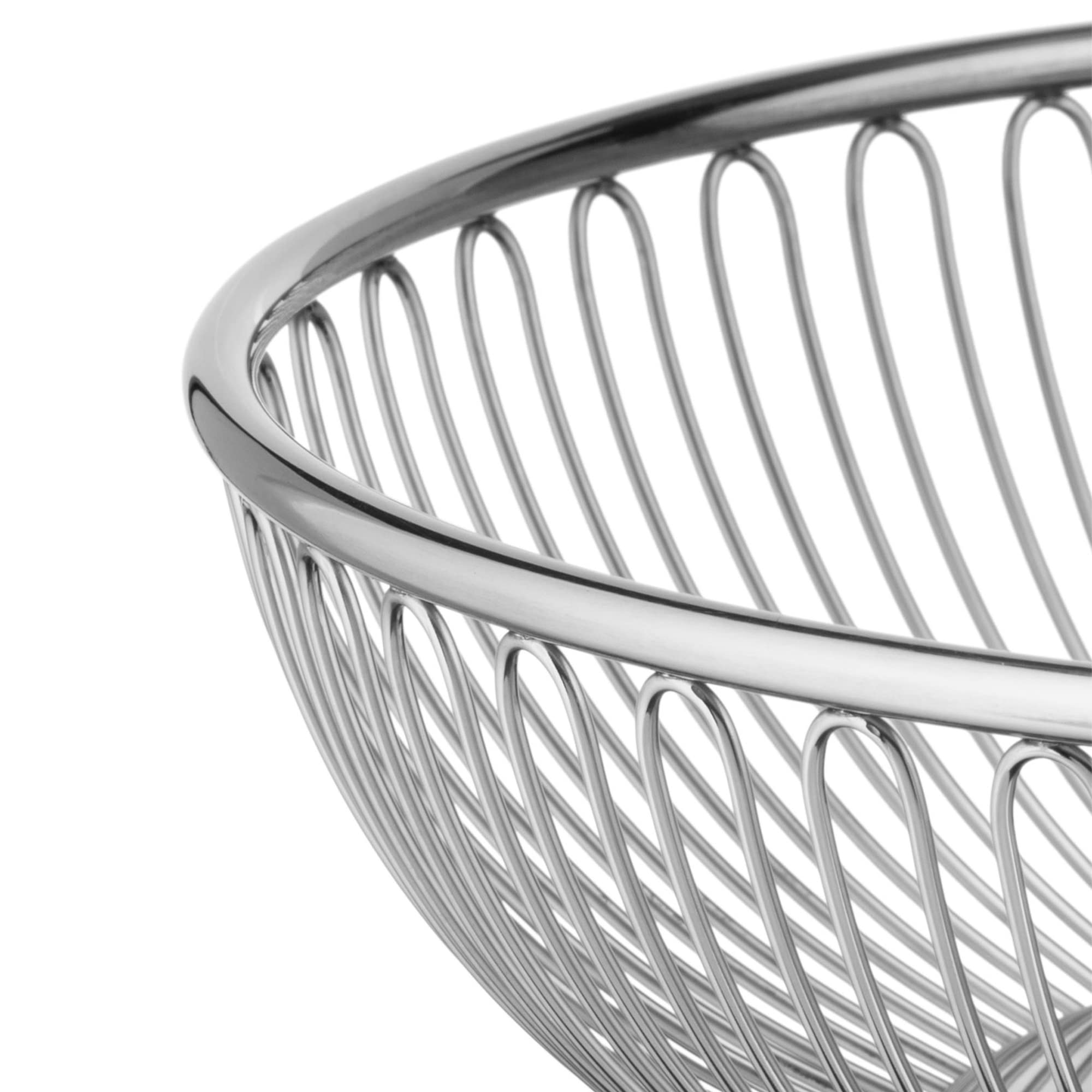 Alessi - Wire Centerpiece Fruit Basket In 18/10 Stainless Steel, Polished, 9-1/2-Inch,Silver