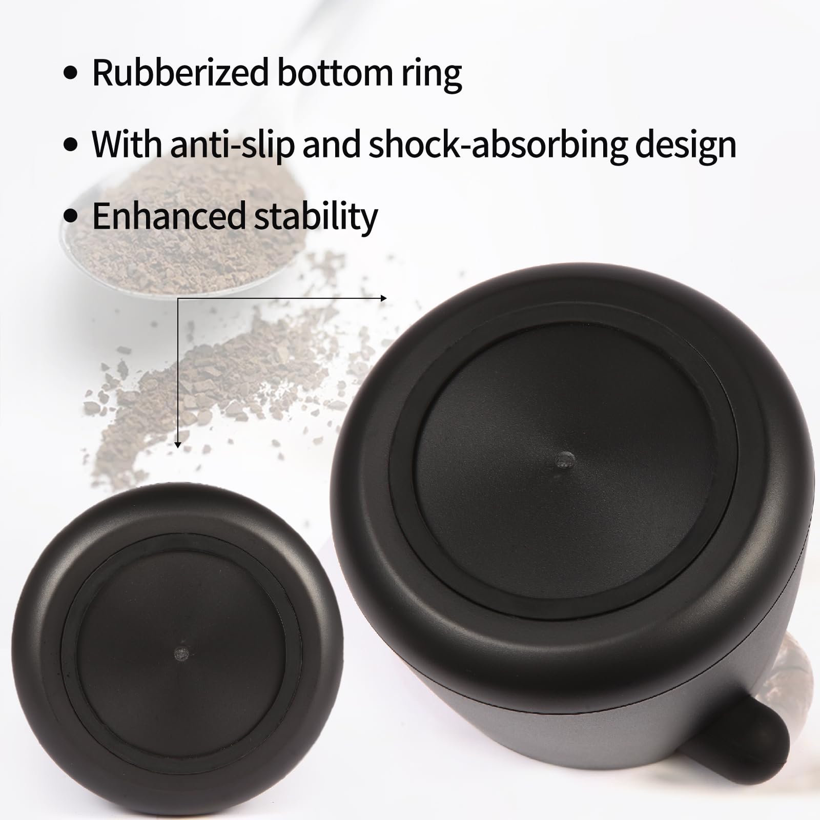 Iaosen Knock Box Large Capacity Design Espresso Knock Box Shock-Absorbent Knock Box Espresso With Removable Knock Bar And Non-Sl