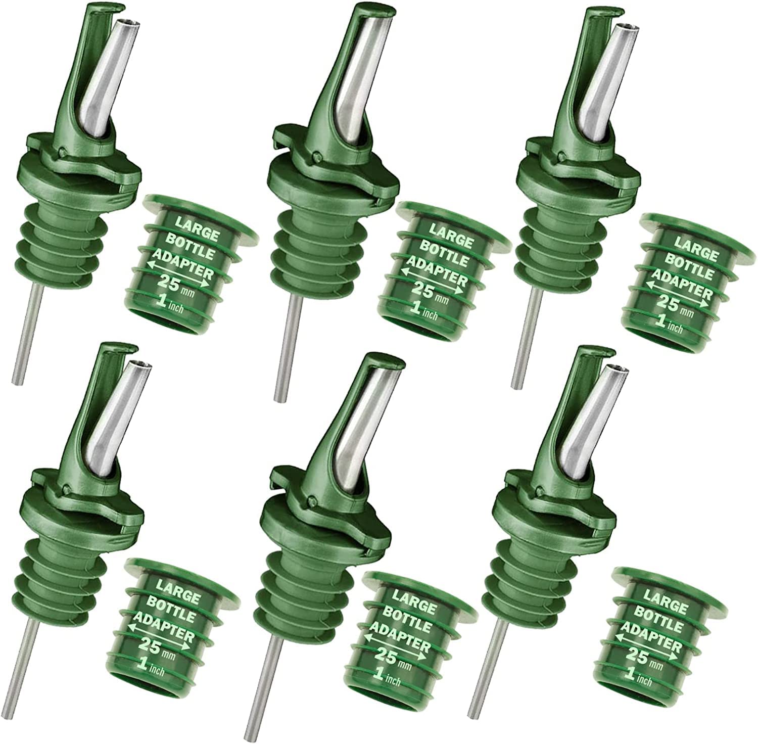 Olive Oil Spout For Olive Oil Dispenser - Uk Patented Oil Pourer - Mid Flow Shut Off For Accurate Measurement - One Handed Open