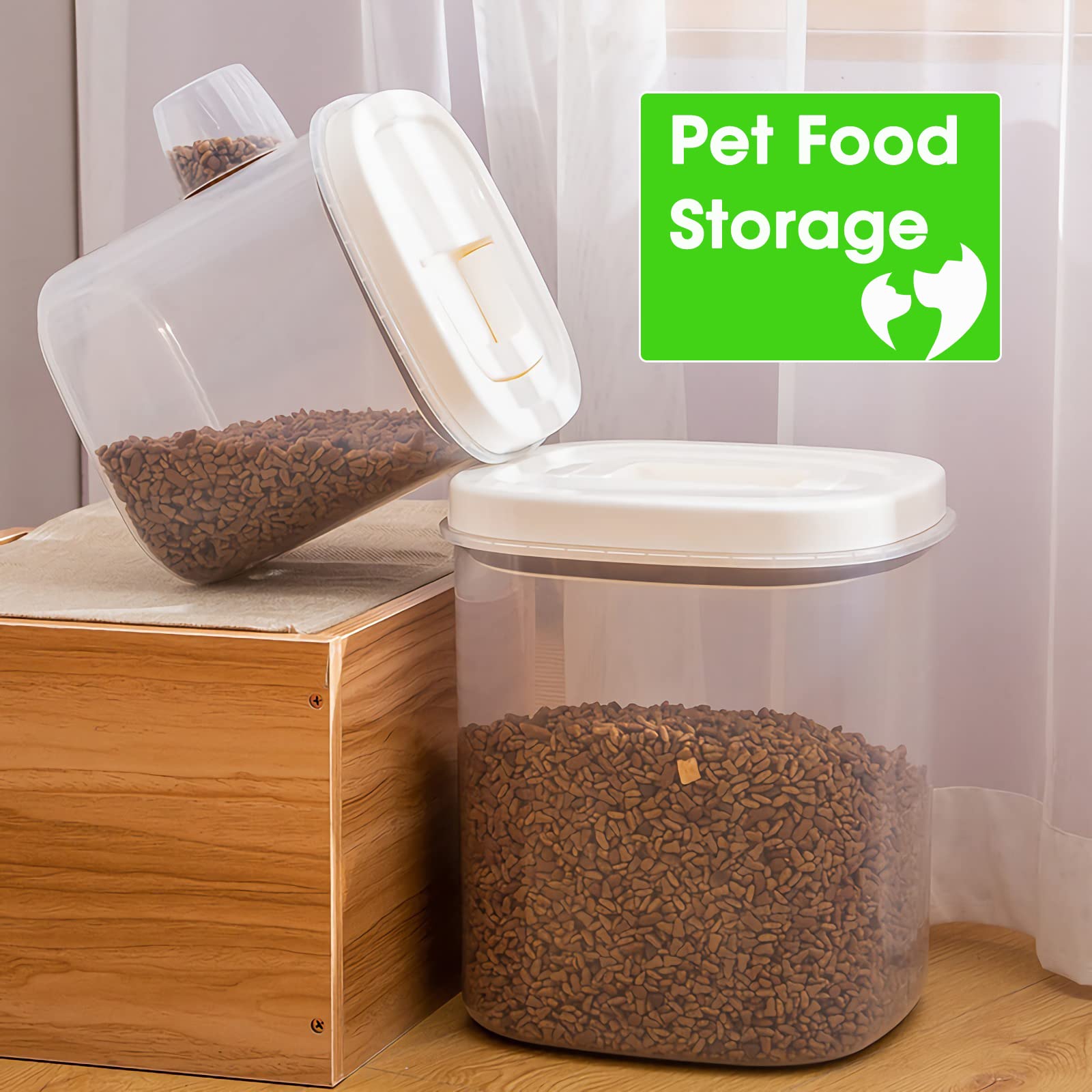 Tbmax Kitchen Bulk Food Storage Container - 20 Lbs Rice Storage Container With Measuring Cup, Airtight Dry Food Container Bin Fo