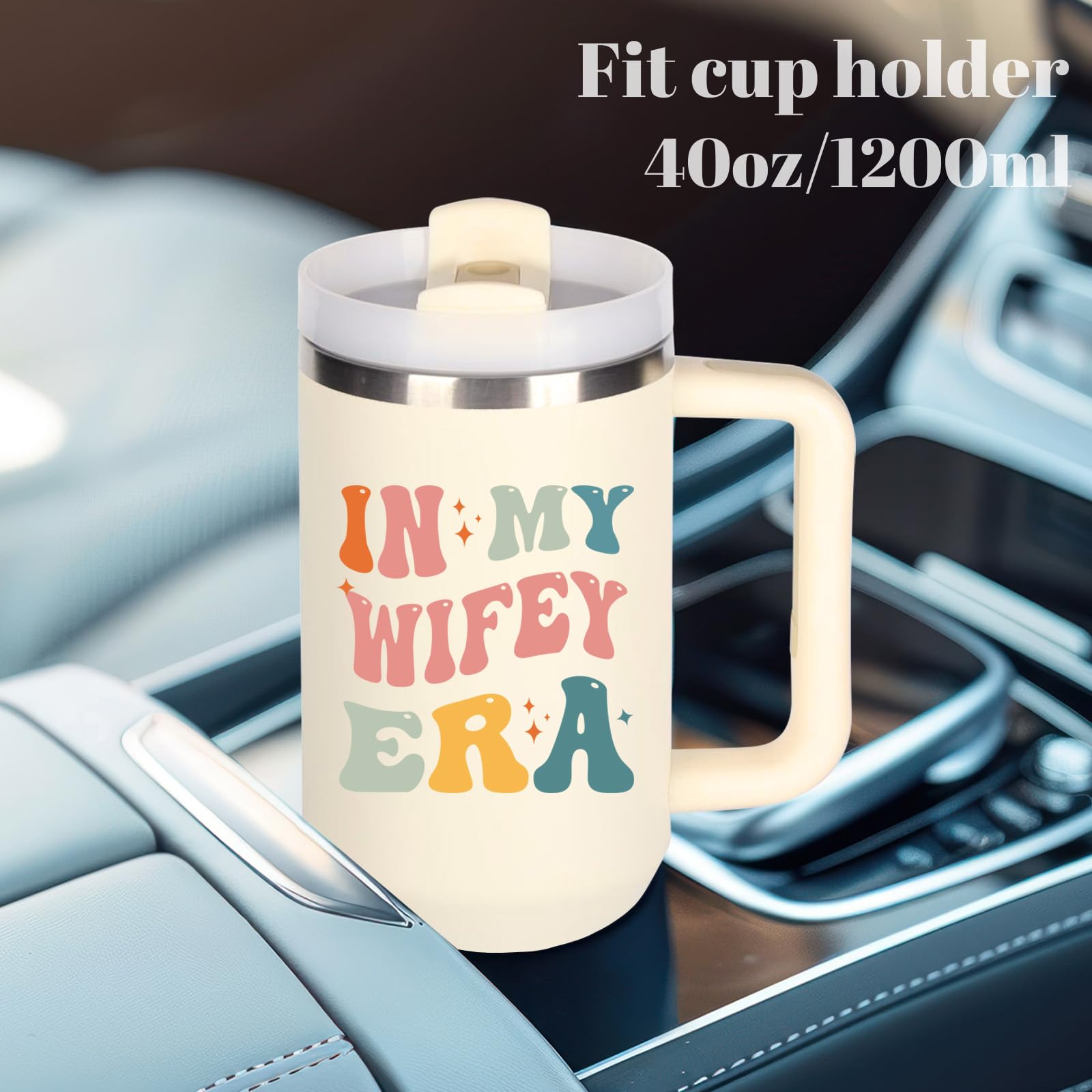momocici Wifey Cup Tumblers Gifts.40oz In My Wifey Era Tumbler with Handle.Wifey Gift.Wifey Cups.Wifey Tumbler.40oz Birthday Chr