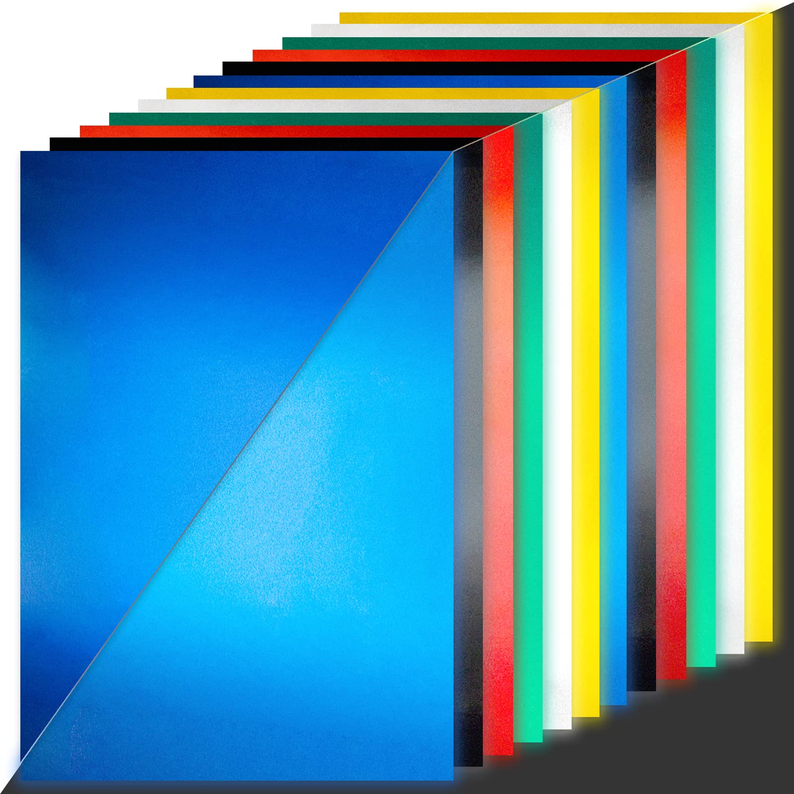 Reflective Vinyl For Cricut Joy Permanent Adhesive (12 Pack Bundle, 55 X 12 Inch) White Glow In The Dark Sticker Sheets For Diy