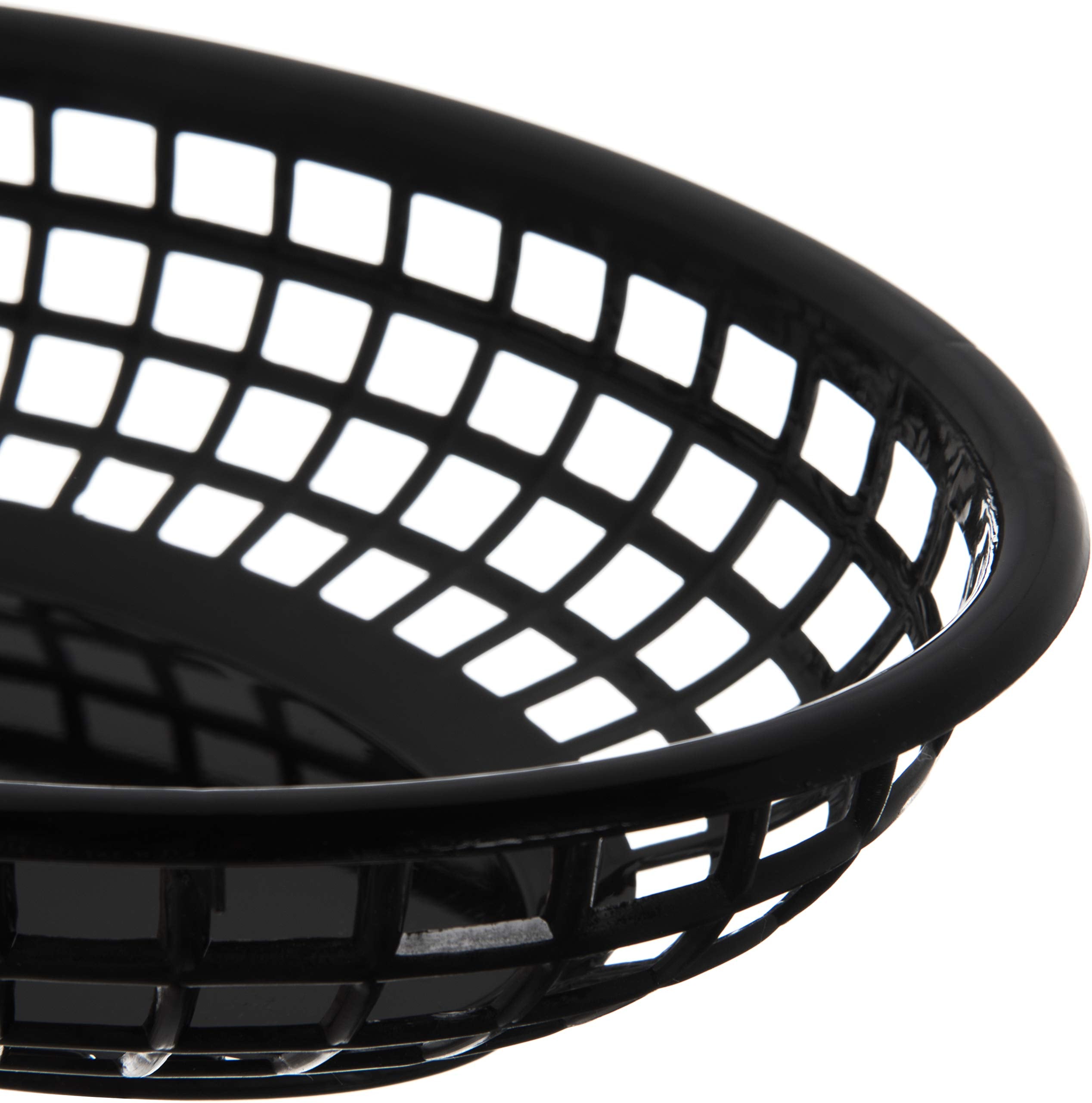 Cfs 033303 Restaurant Quality Oval Basket Display, Polyethylene, 9-1/4'' X 6'', Black