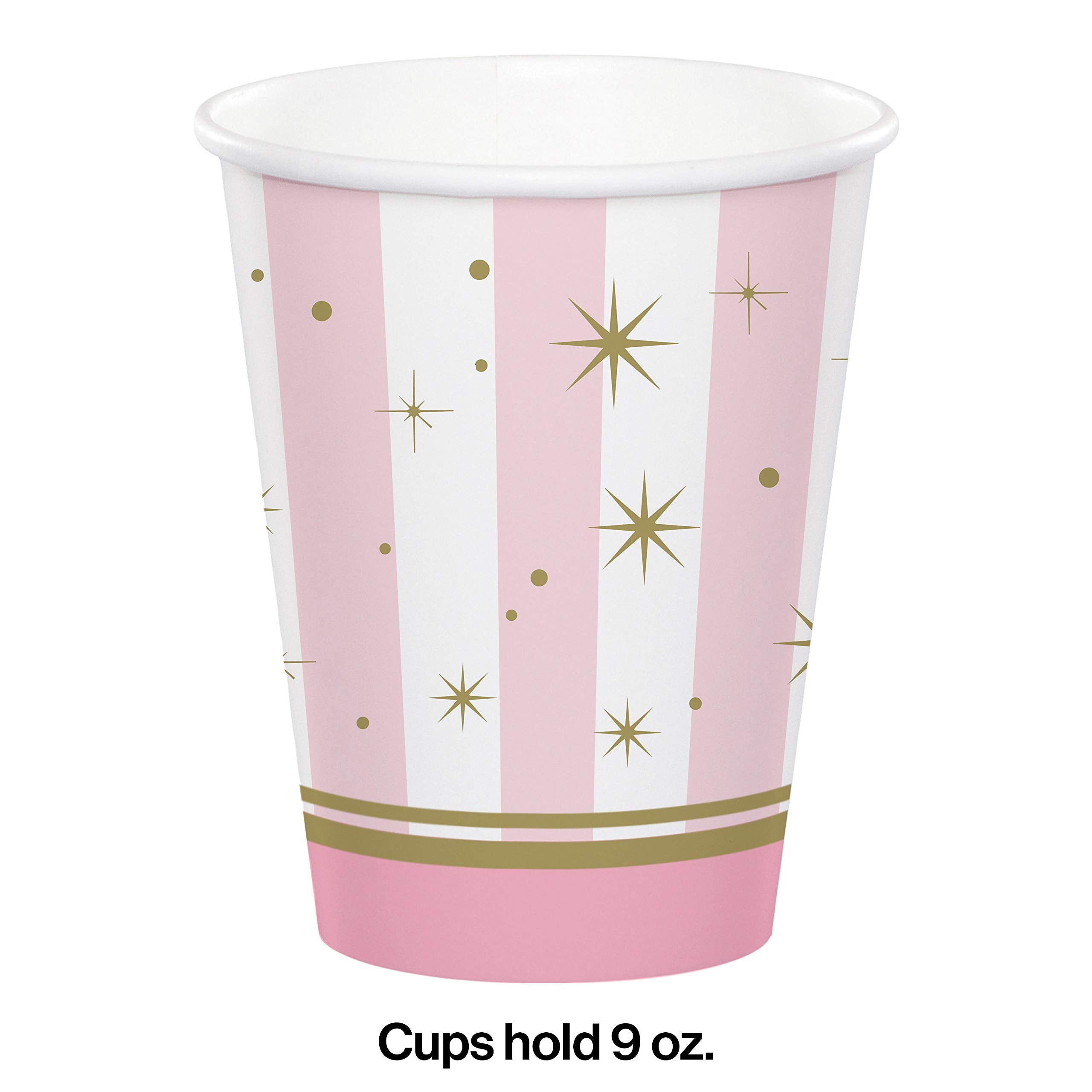 Creative Converting Twinkle Toes Ballerina Paper Party Cups, 9 Oz, Pink