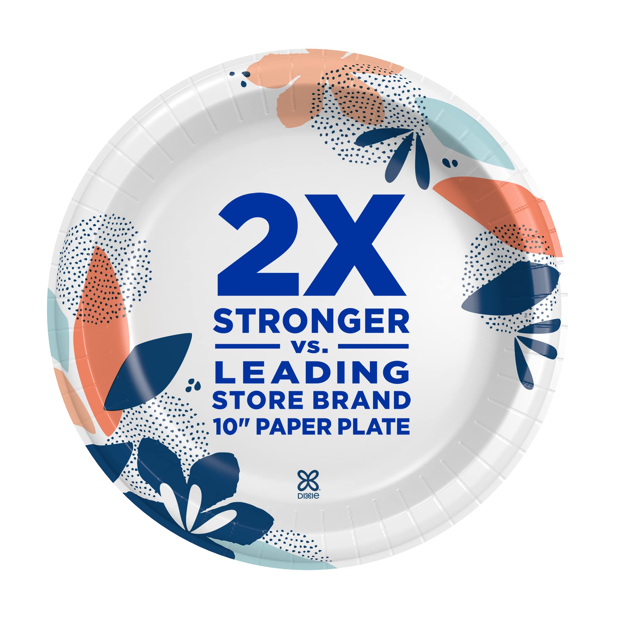 Dixie Medium Paper Plates, 8.5 Inch, 90 Count, 2X Stronger, Microwave-Safe, Soak-Proof, Cut Resistant, Disposable Plates For Eve