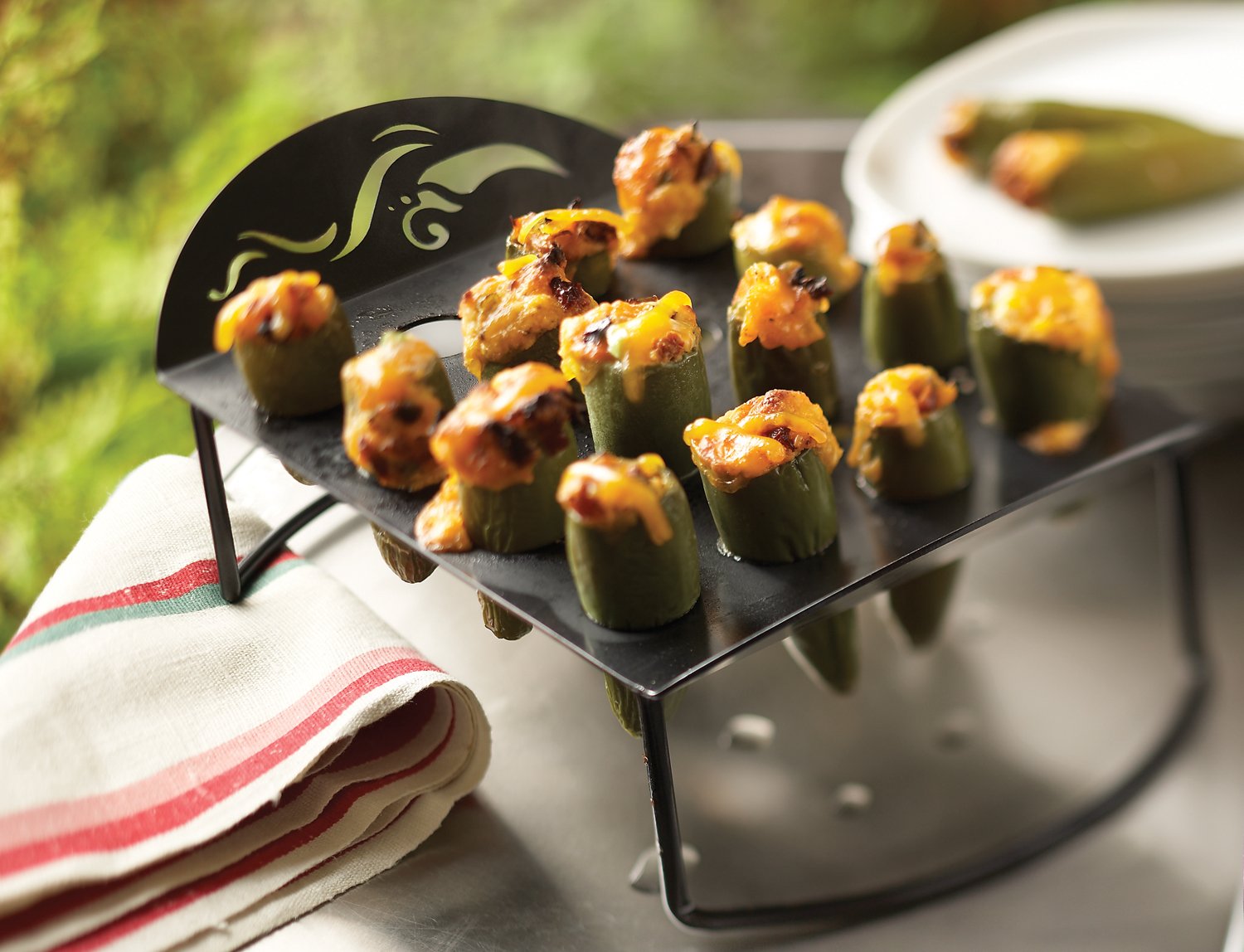 Outset Non-Stick Jalapeno Roaster, 6.25 X 11.5 X 2 Inches, Black