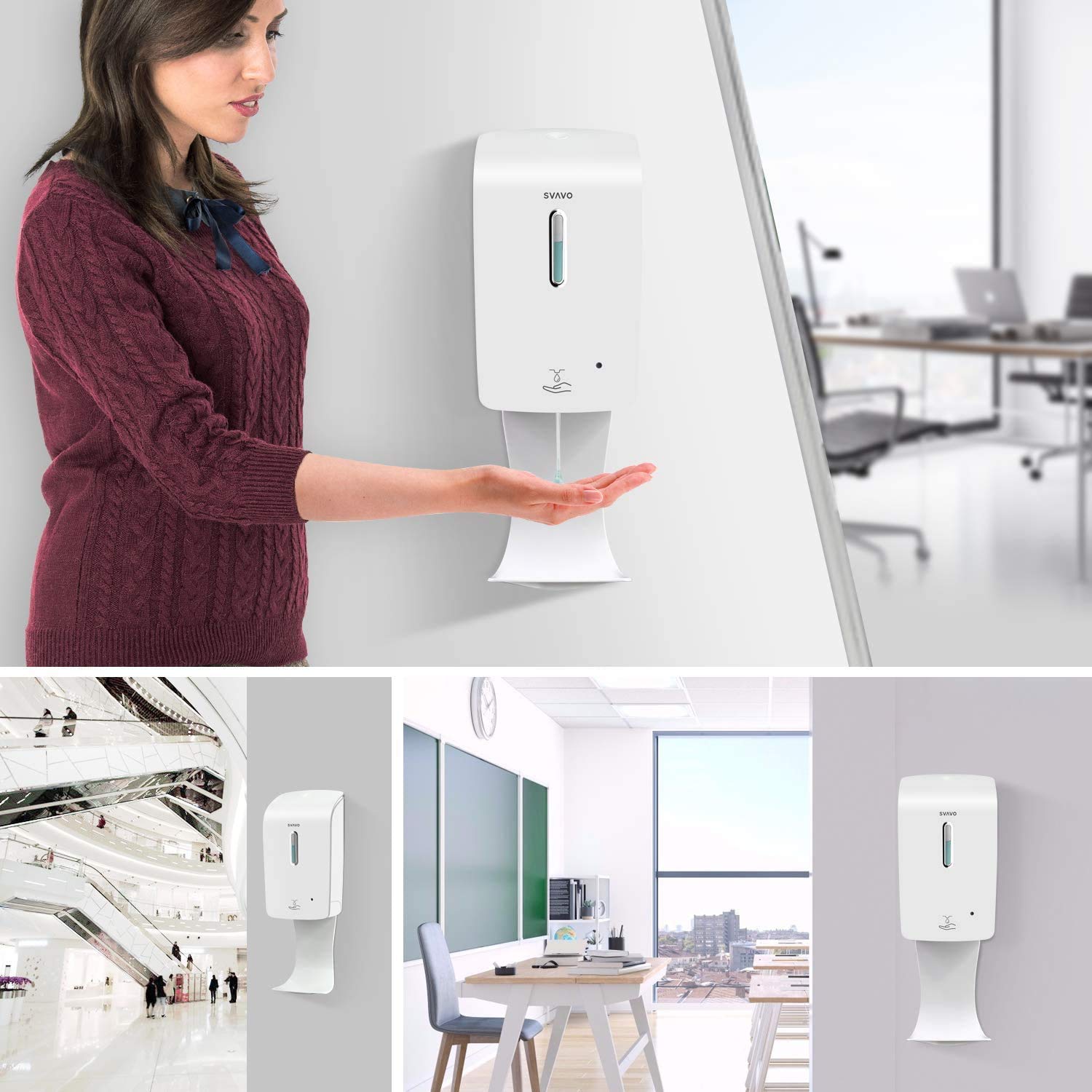 Dispenser Drip Tray Wall Mount Soap Dispenser Bracket,Laundry Detergent Drip Catcher Prevent Dripping And Spraying(White)