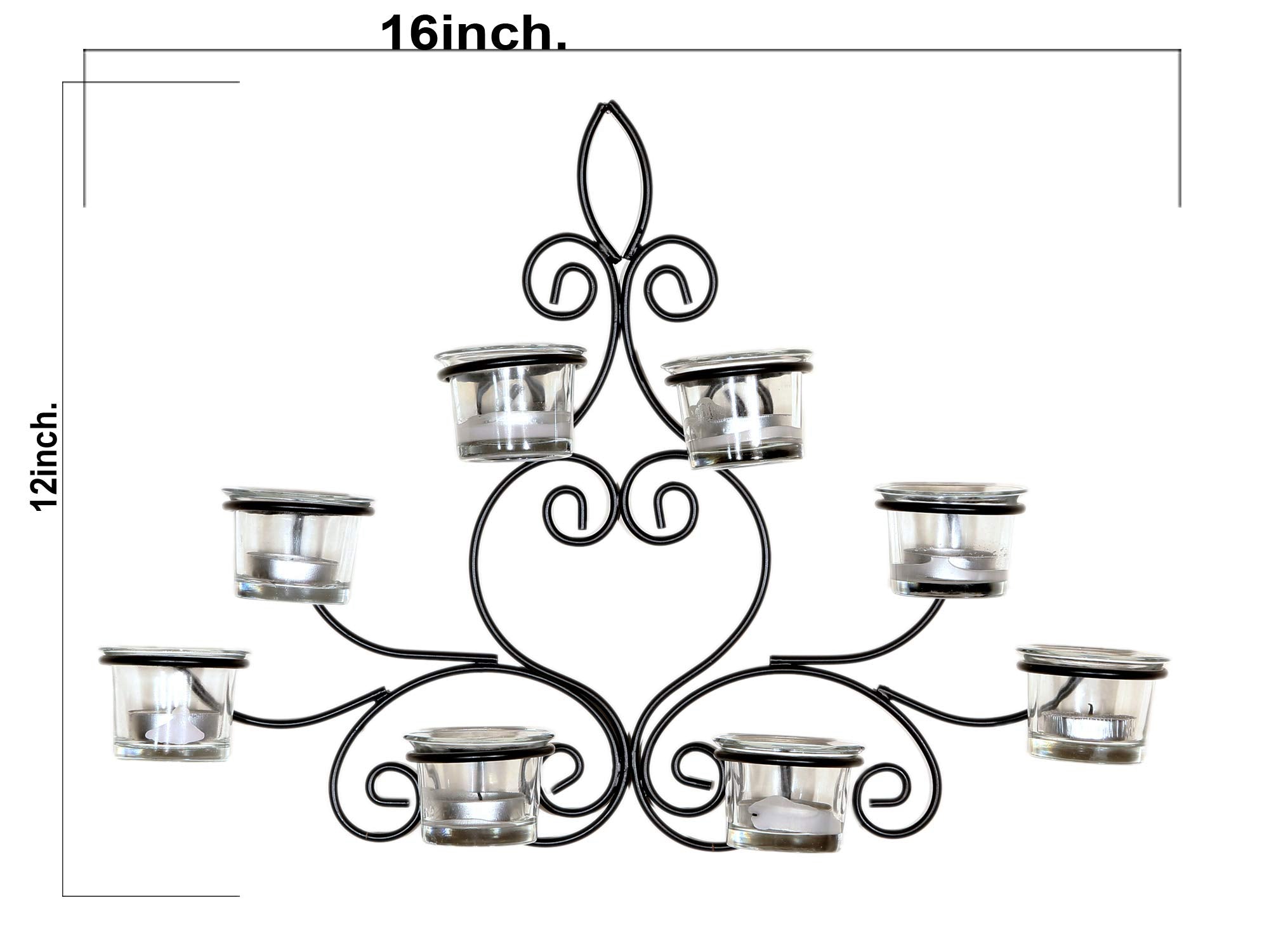 Jaipurcrafts Iron Wall Sconces with Cup Candle Holders| Cup Shape