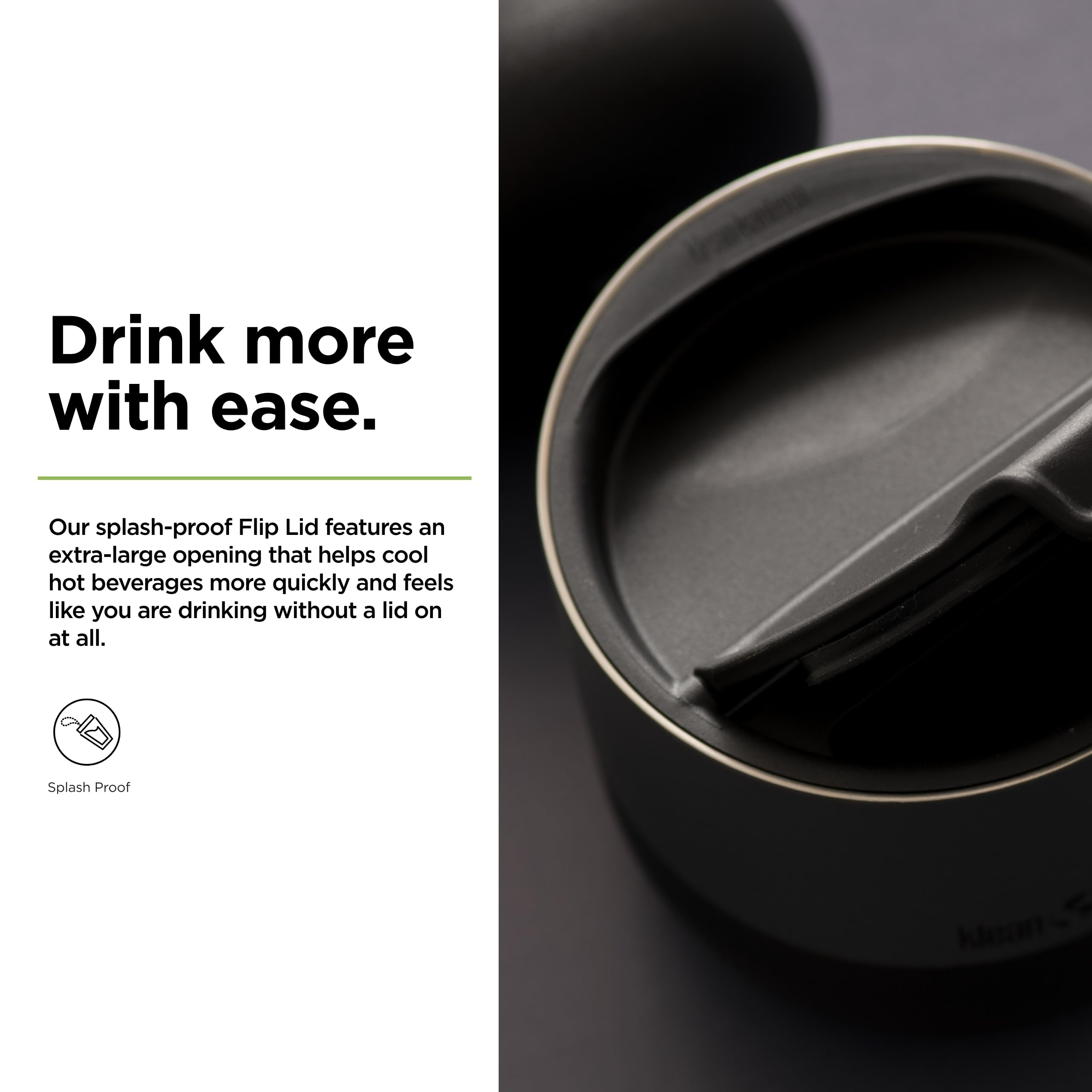 Klean Kanteen Rise Flip Lid - 90Mm - Black - Back To School Hydration