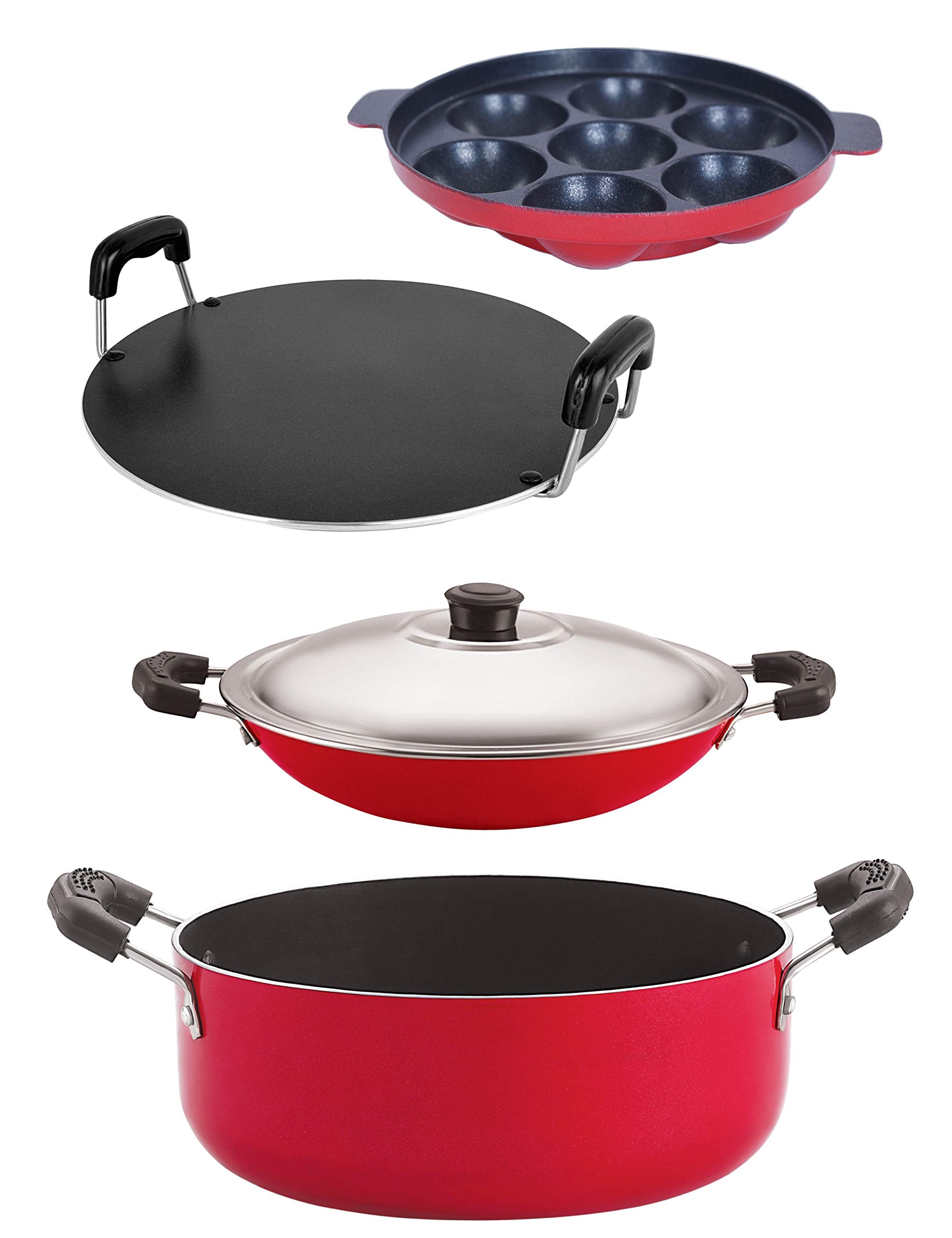 Nirlon Nonstick Cookware Kitchen Cooking Essential Combo Gift Set (Ac_Rt_Ap7_Cs24)