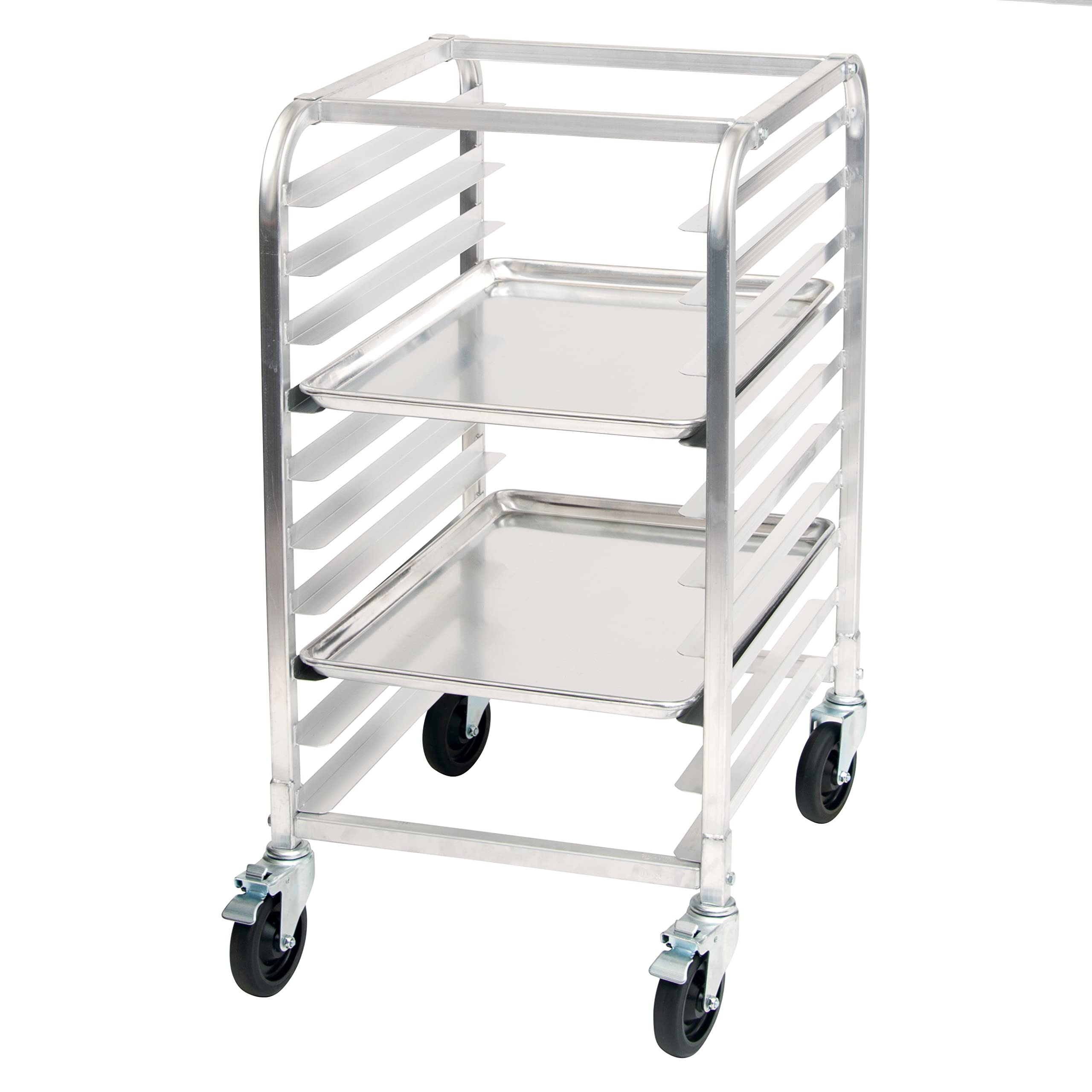 Winco 10-Tier Aluminum Sheet Pan Rack With Brake