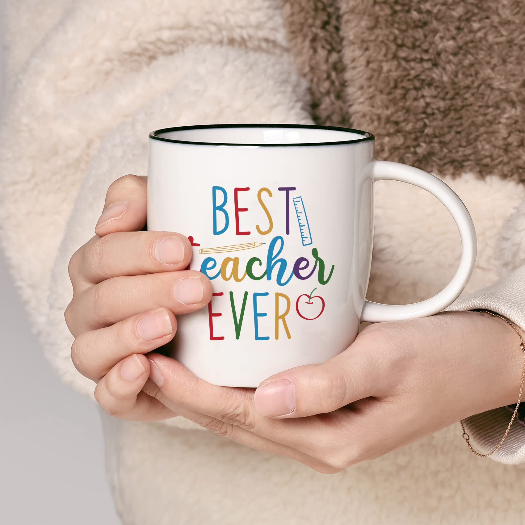 Caraknots Teacher Appreciation Gifts Best Teacher Ever Coffee Mug Teacher Gifts For Women Men Graduation End Of Year Thank You C