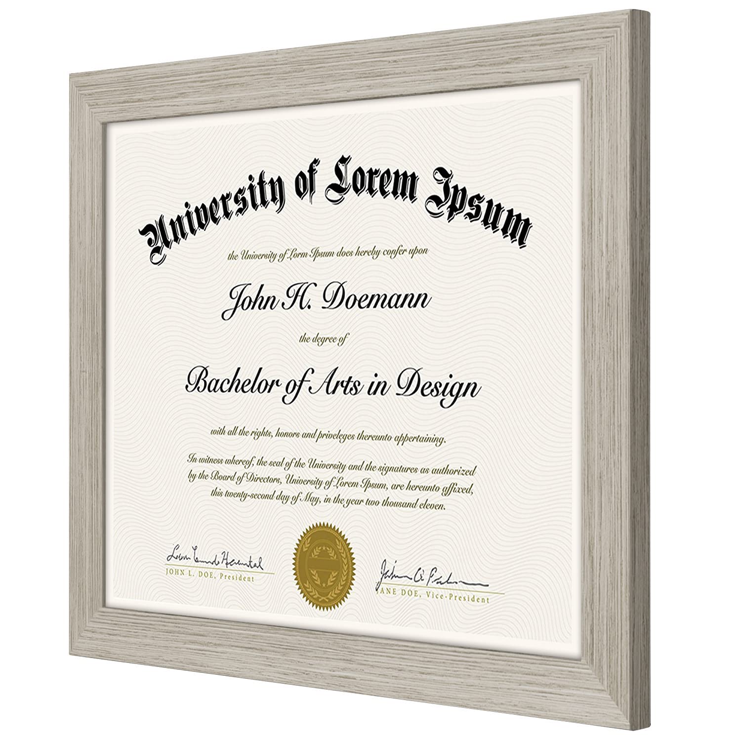 Americanflat 8.5x11 Diploma Frame with Shatter-Resistant Glass - Document Frames with Engineered Wood - Legacy Collection - Cert