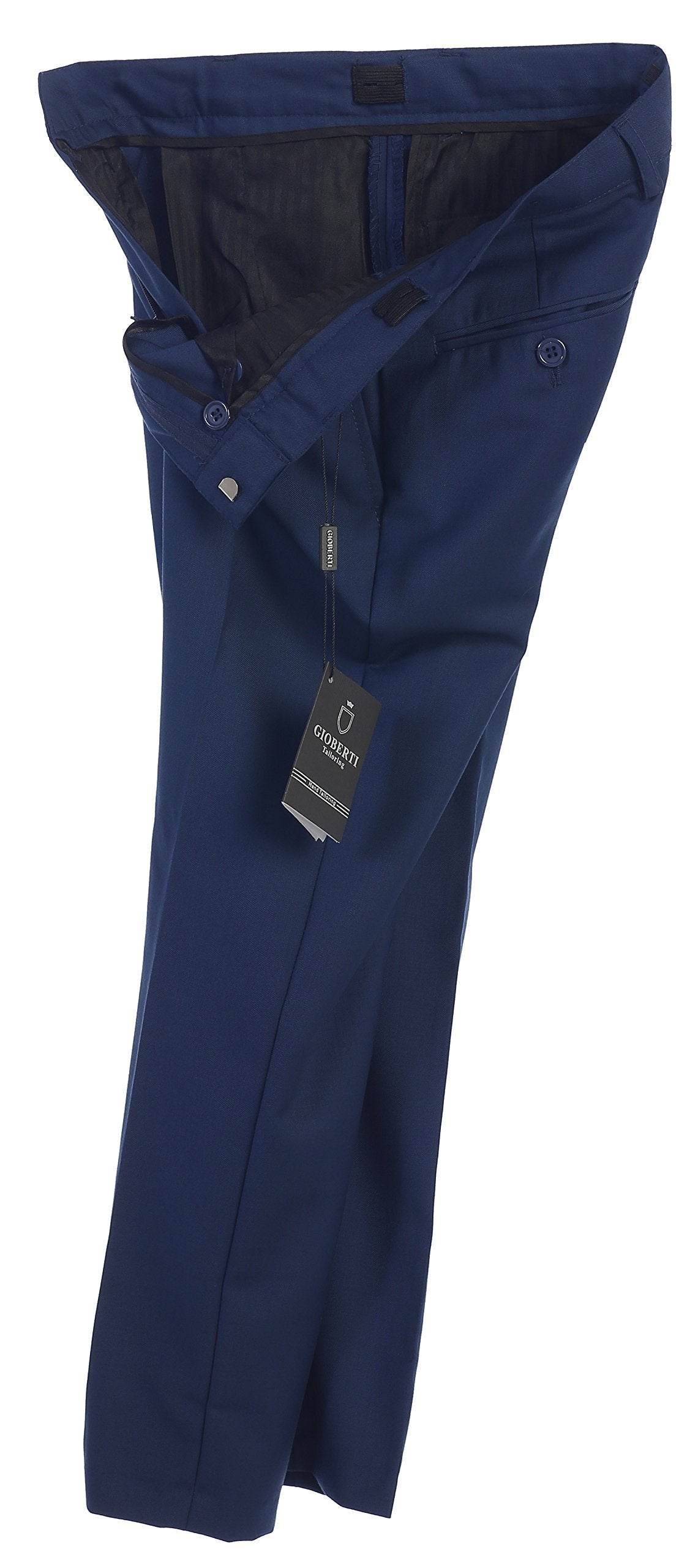 gioberti Boys Flat Front Dress Pants, Royal Blue, 2T