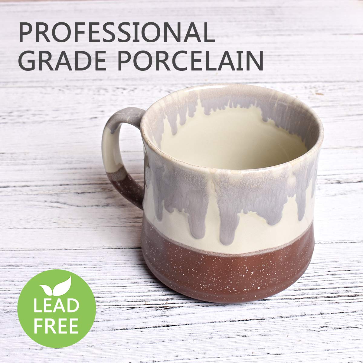 Bosmarlin Large ceramic coffee Mug, Big Tea cup, 7 colors to choose, 21 Oz, Dishwasher and Microwave Safe, 1 PcS (Red)