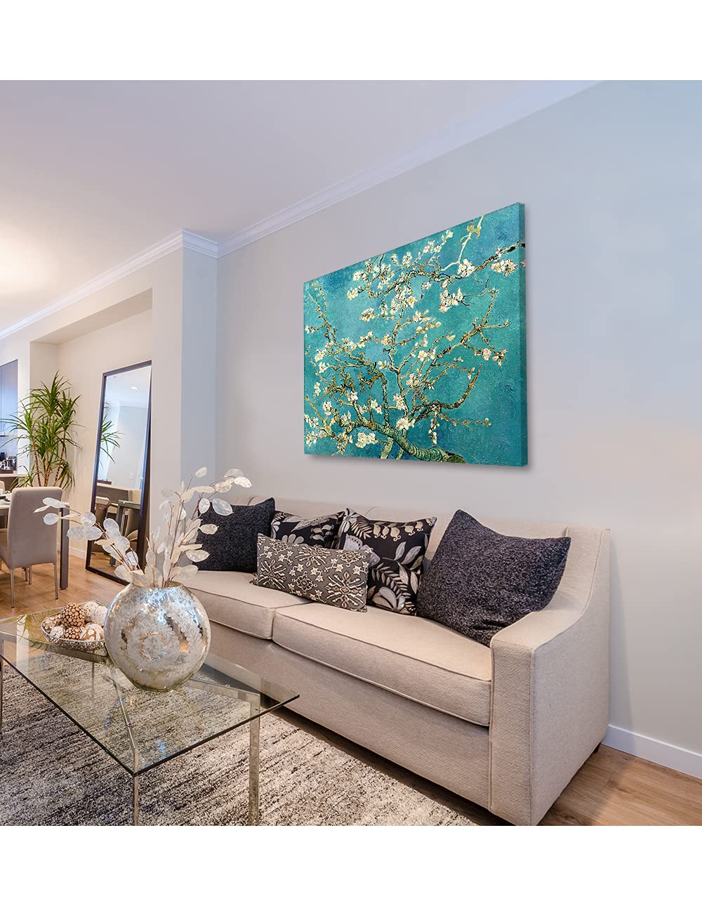 Decorarts - Almond Blossom Tree. Vincent Van Gogh Art Reproduction. Giclee Print On Canvas. Wall Art For Home. 40X32