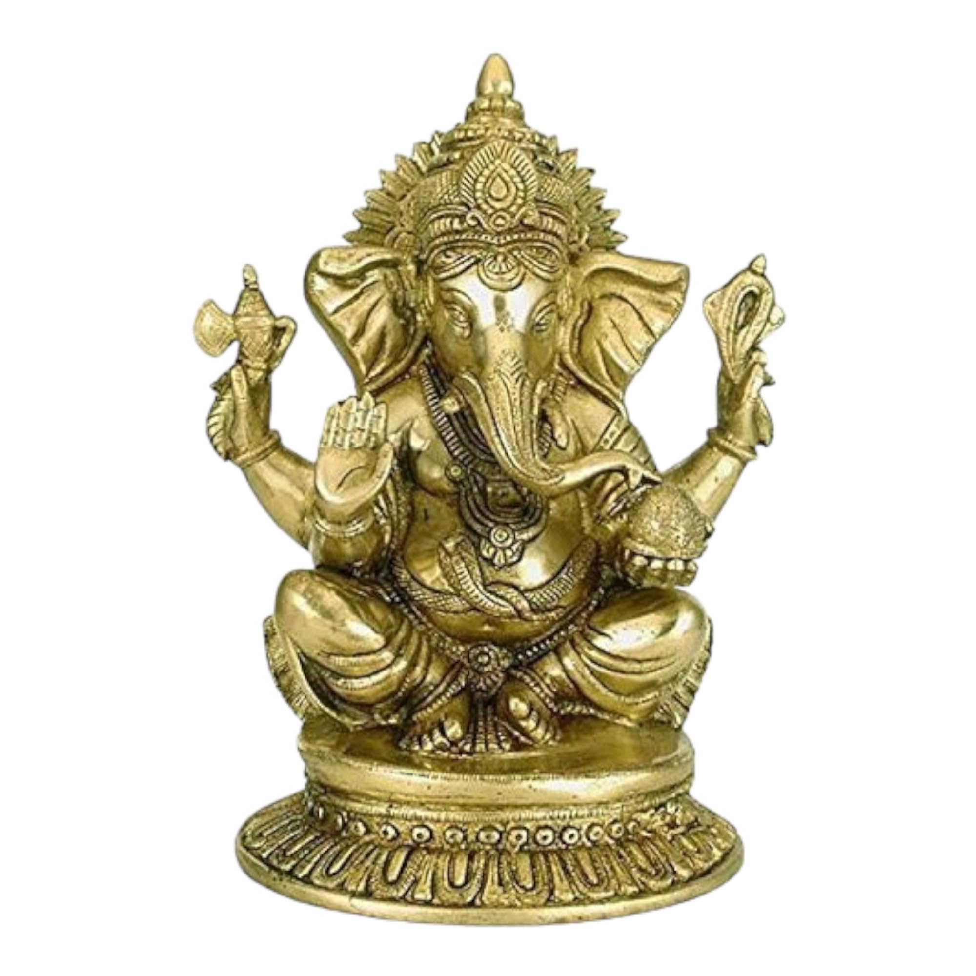 Ashtadhatu-Brass LordS Ganesh Idol (4 Inch Height)
