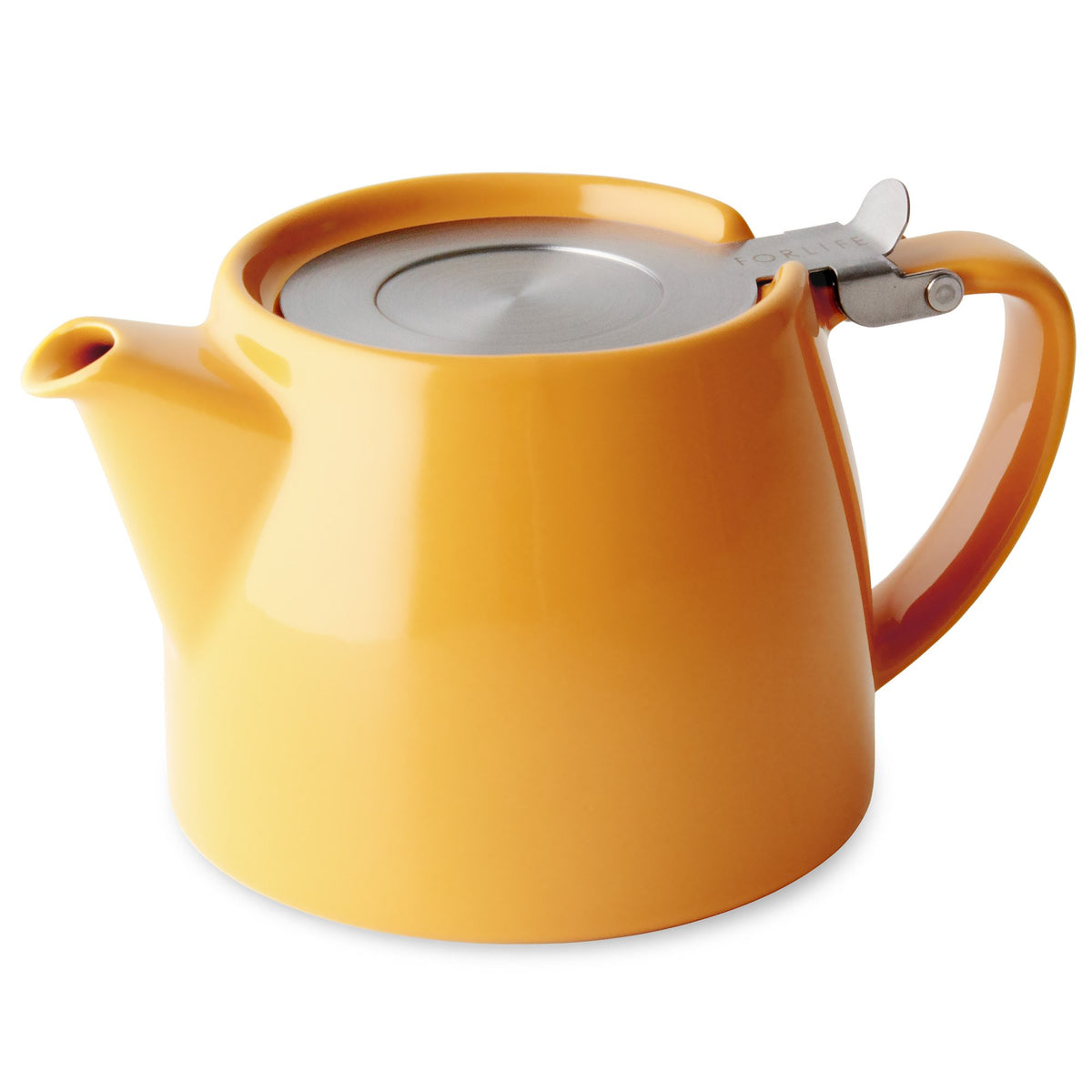 Forlife Stump Teapot With Sls Lid And Infuser, 18-Ounce, Mandarin