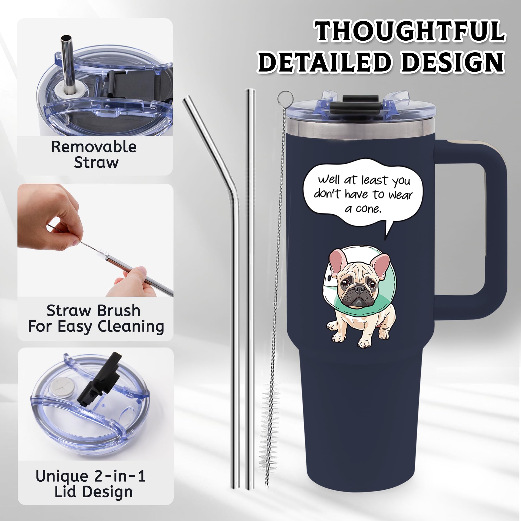 TNASURHUS Funny Get Well Soon Gifts for Men, Women, 40OZ Tumbler with Handle, After Surgery Recovery Gifts for Chemo Patients, C