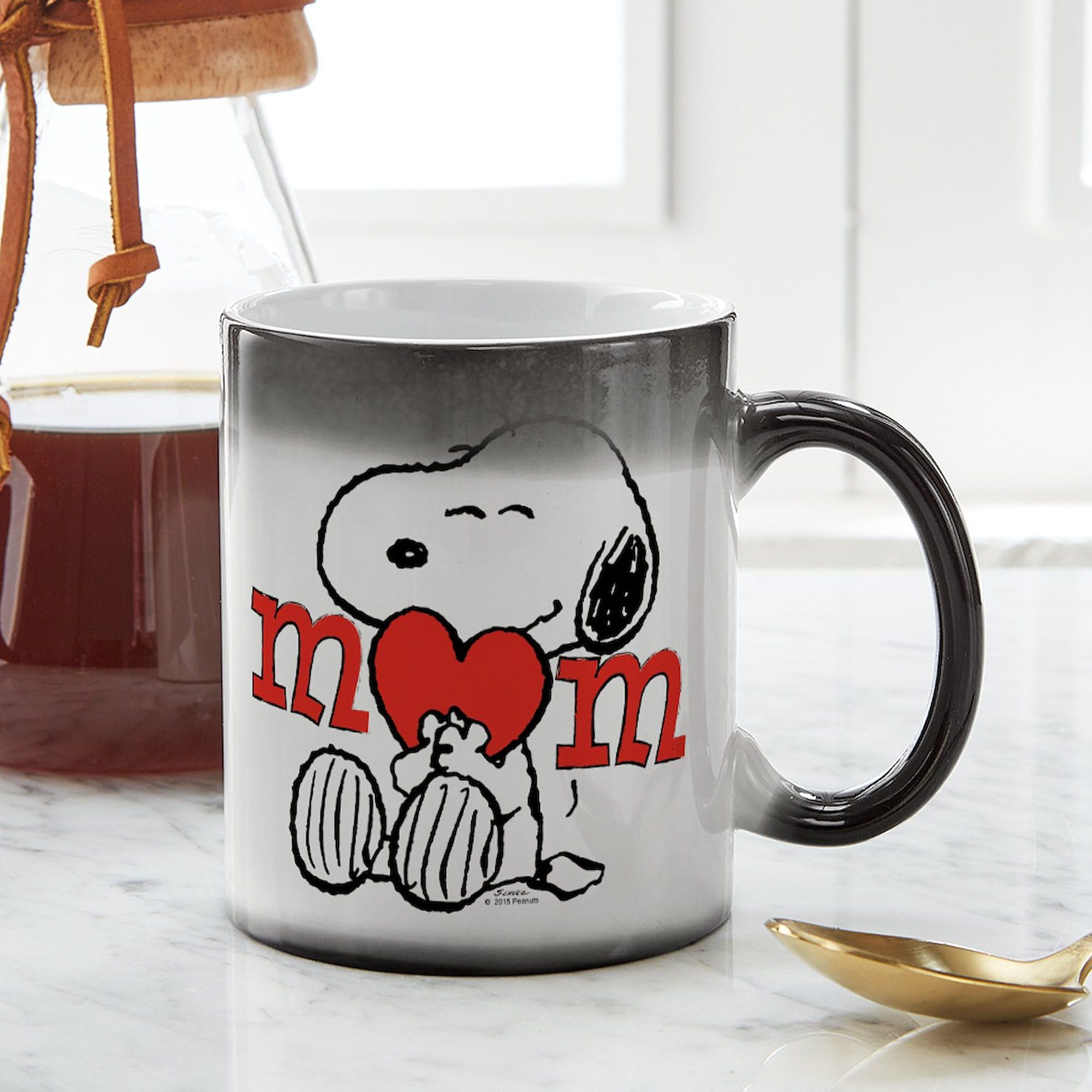 Cafepress Snoopy Mom Hug Ceramic Magic Mug Coffee, Tea Cup 11 Oz