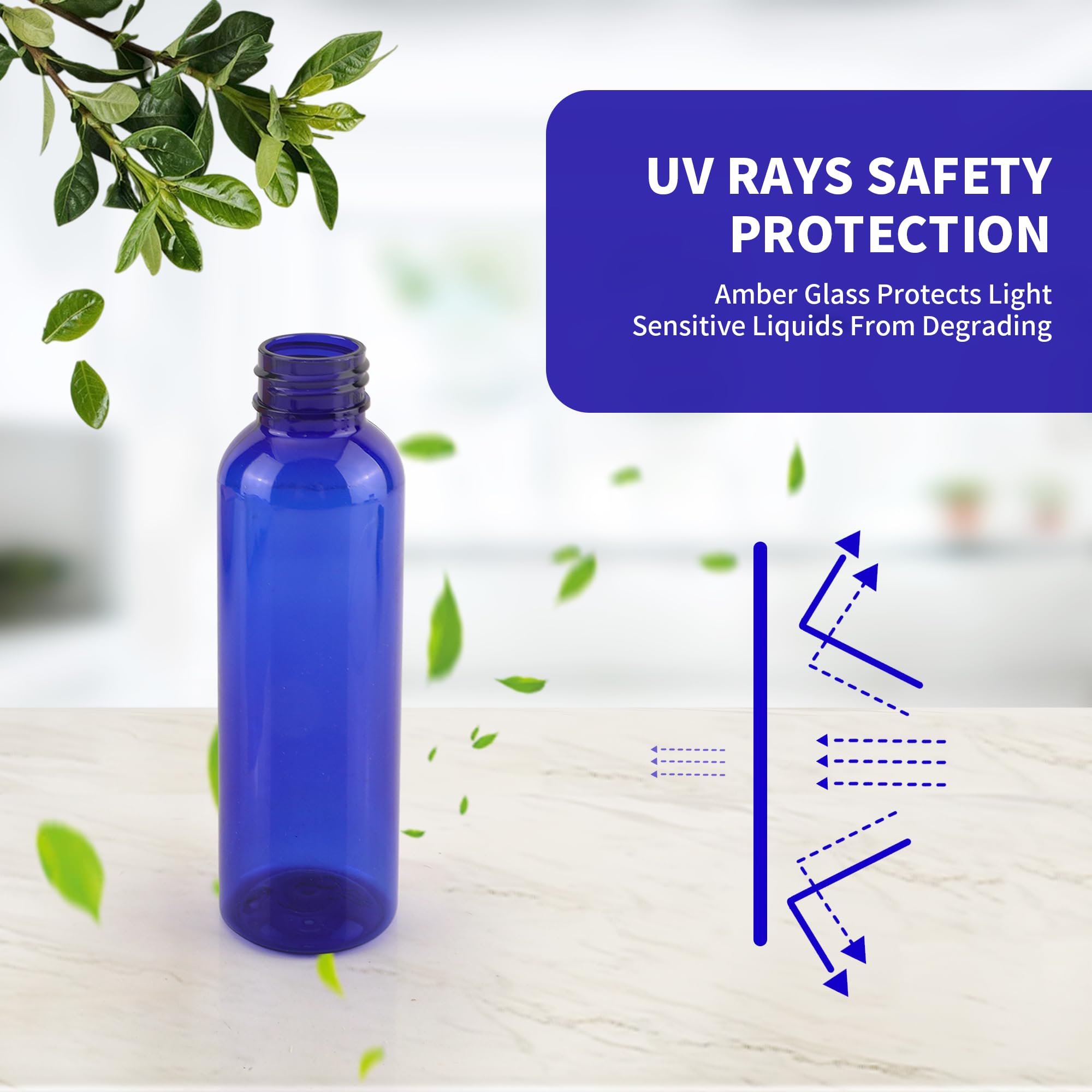 Yeuikerr 36 Pack Blue Small Spray Bottles 4 Oz/120 Ml Plastic Spray Bottles, Fine Mist Empty Small Travel Spray Bottle, Refillab