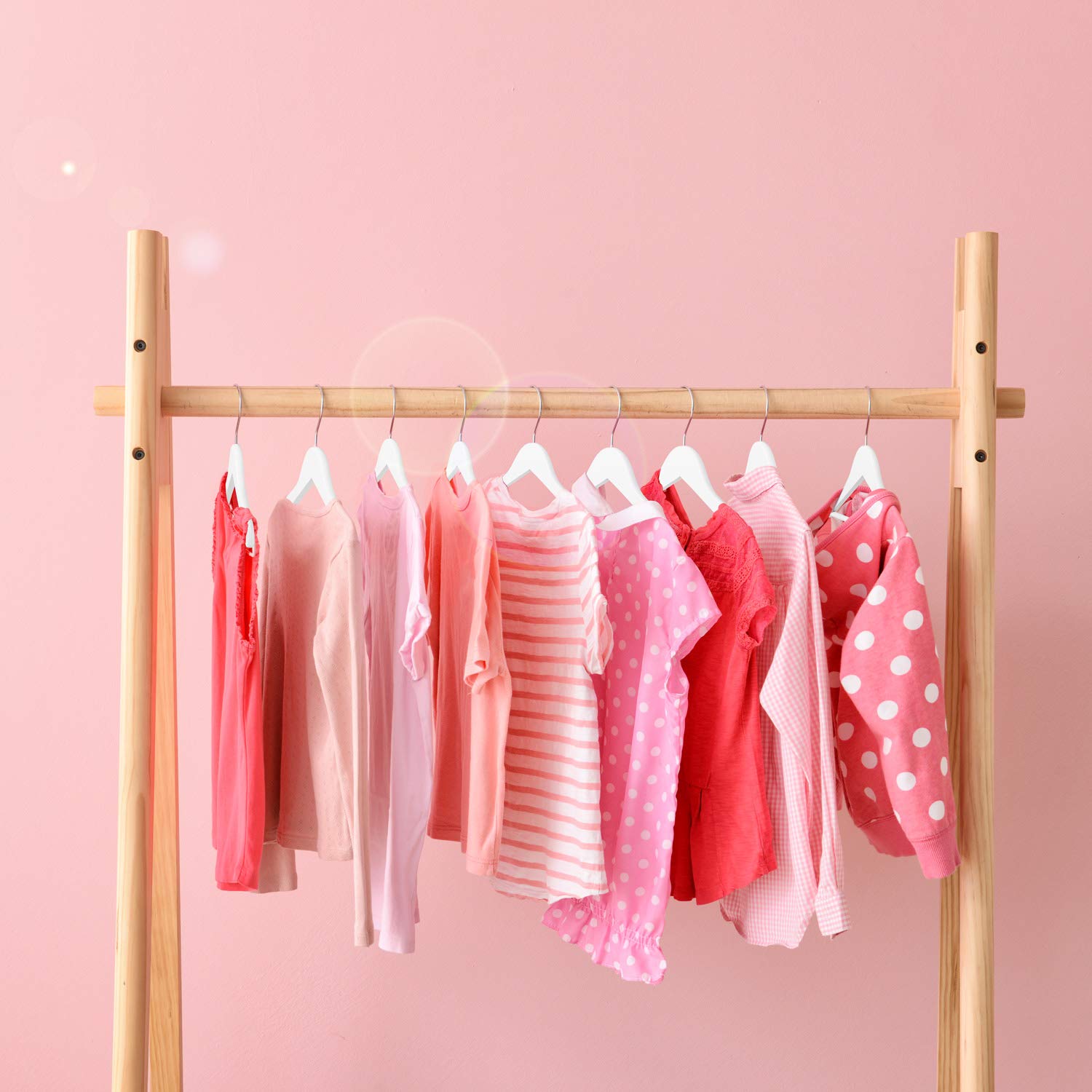 House Day Wooden Childrens Hangers Kids Hangers 20 Pack, Wood Baby Hangers Nursery Hangers, 360 Swivel Hook Non Slip Coat Hanger