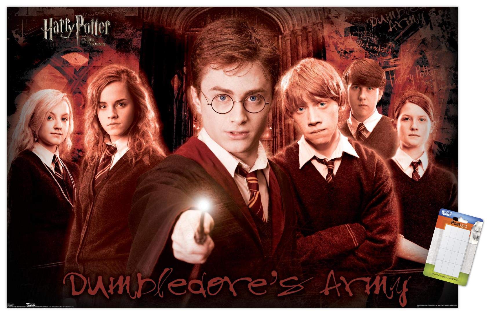 Trends International Harry Potter And The Order Of The Phoenix-Group Wall, 14.725'' X 22.375'', Premium Poster & Mount Bundle