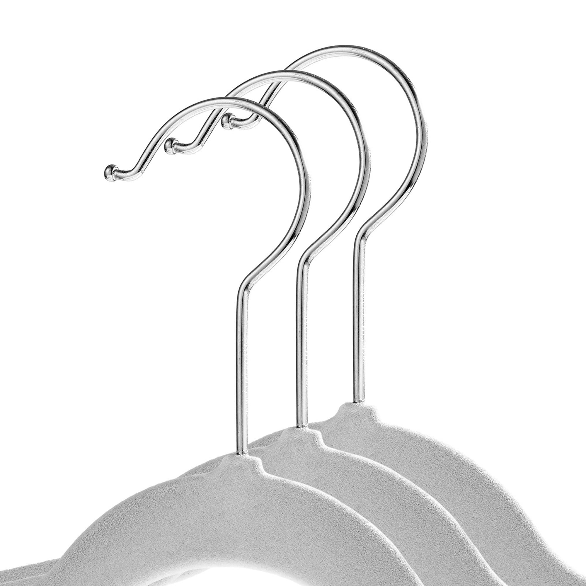 Casafield 100 Velvet Kid'S Hangers - 14'' Size For Children'S Clothes - Gray