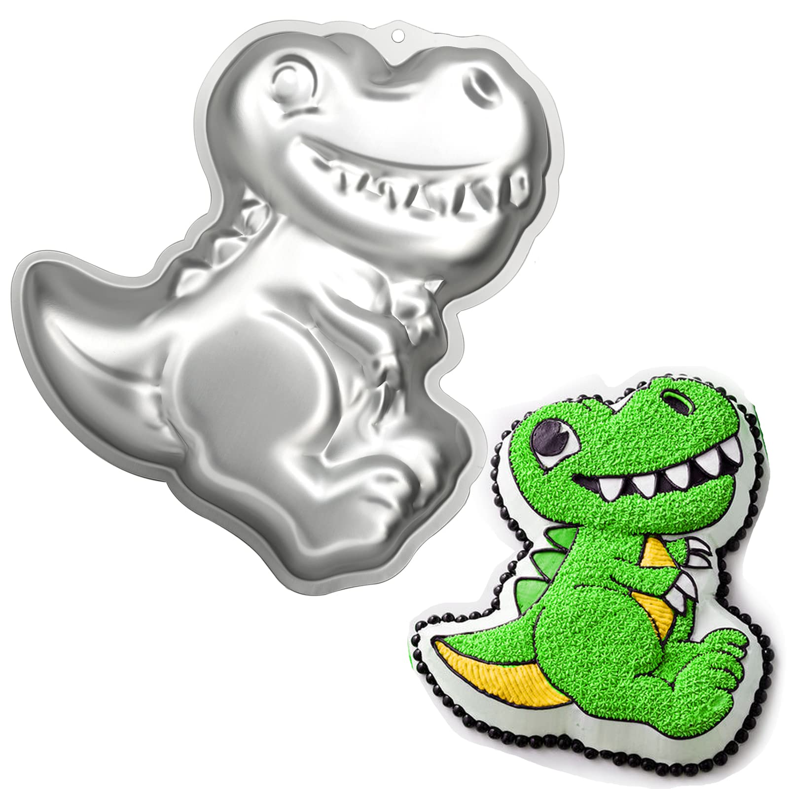 Dinosaur Shape Cake Pan, 3D Birthday Cake Pan, Aluminum Alloy Cake Molds Nonstick Baking Tools