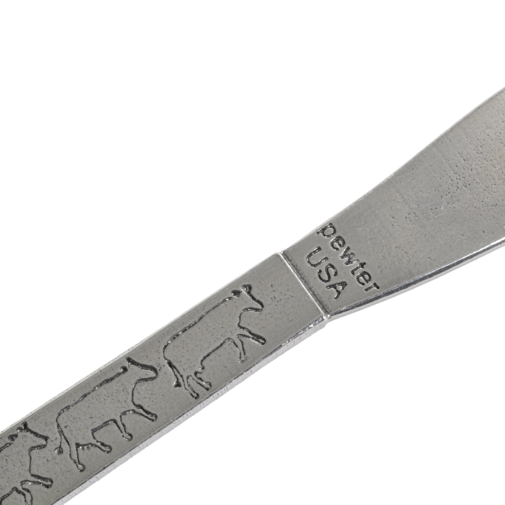 Crosby & Taylor Cow Lead-Free American Pewter Butter Spreader