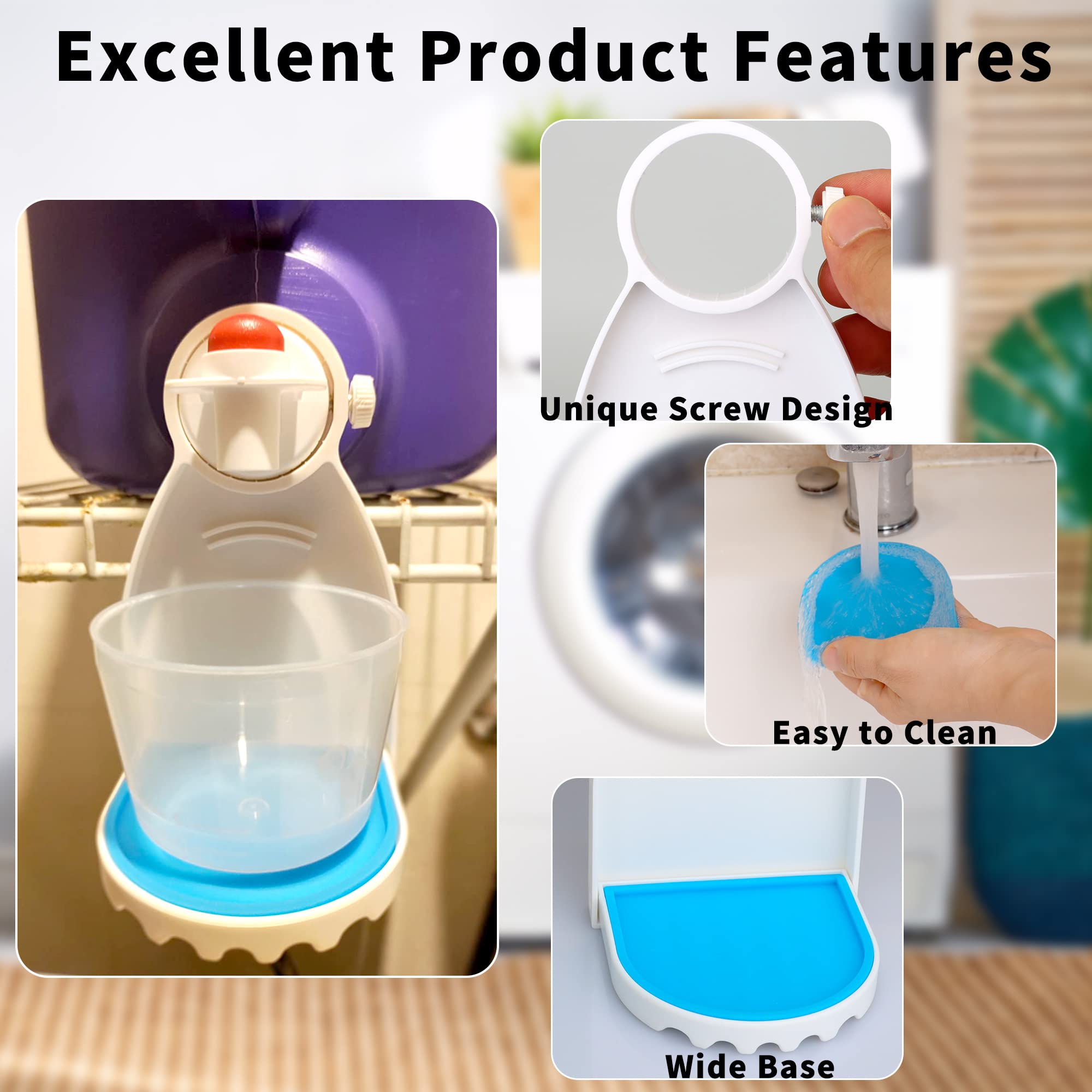 2 Pcs Laundry Liquid Detergent Cup Holder Febwind Laundry Drip Cup Holder Fabric Softener Drip Catcher Soap Holder Tray Cup Stan