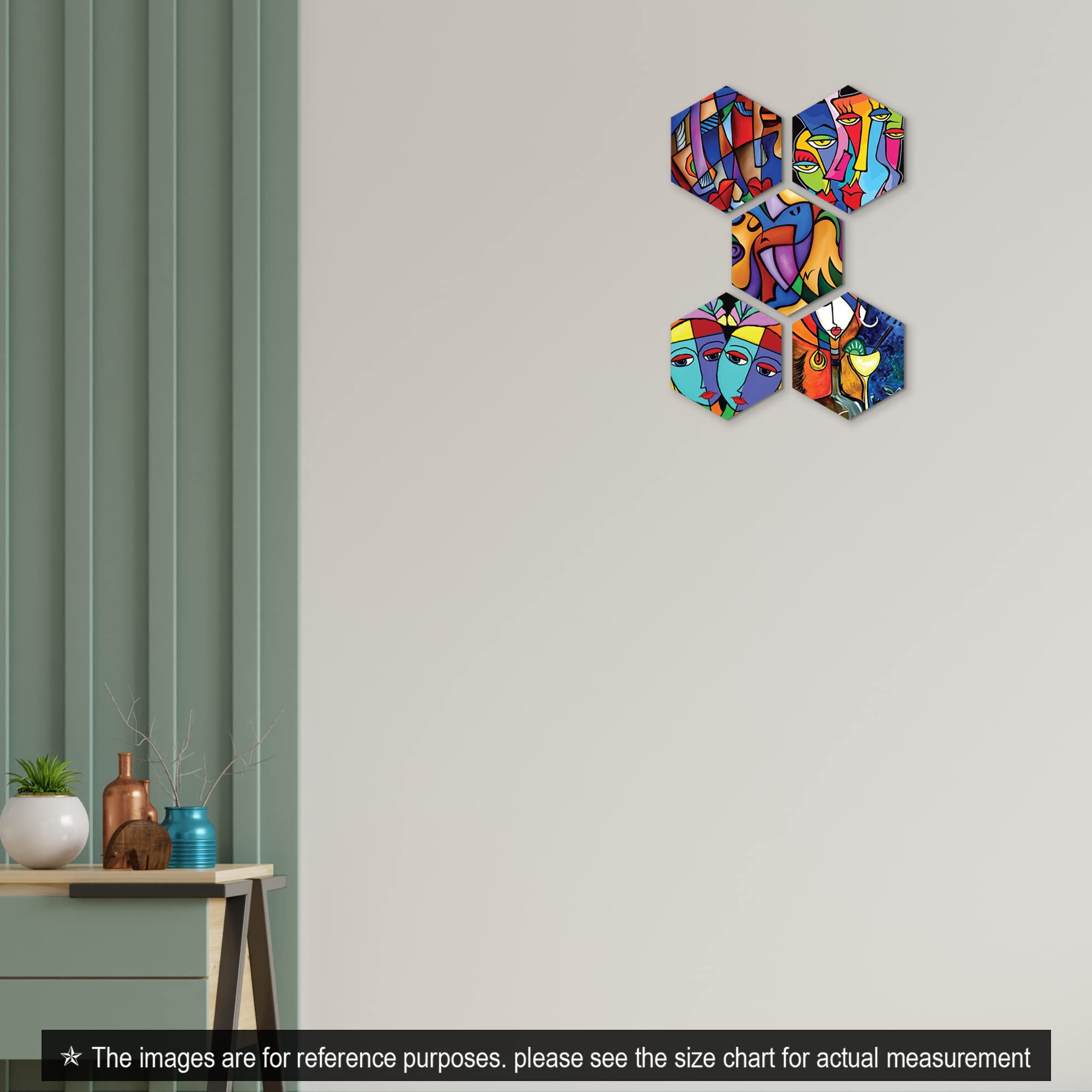 Rag28 Wooden Wall Decor Set Of 5 | Home Decor Items | Wall Decor -Spx-10