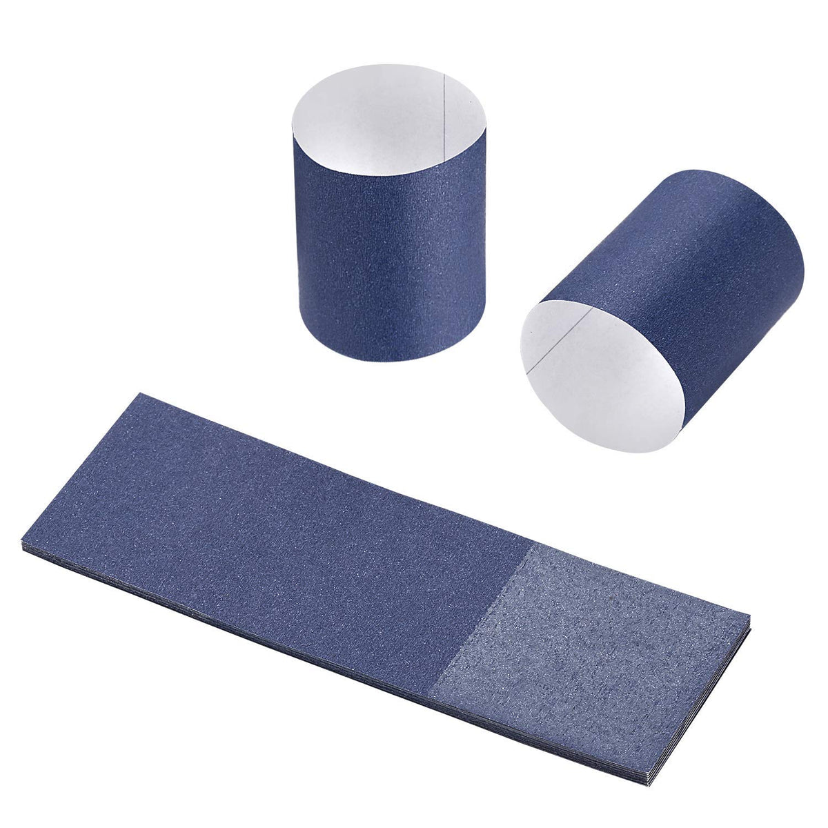 Gmark Paper Napkin Band Box Of 2500, Paper Napkin Rings Self Adhesive (Navy Blue)