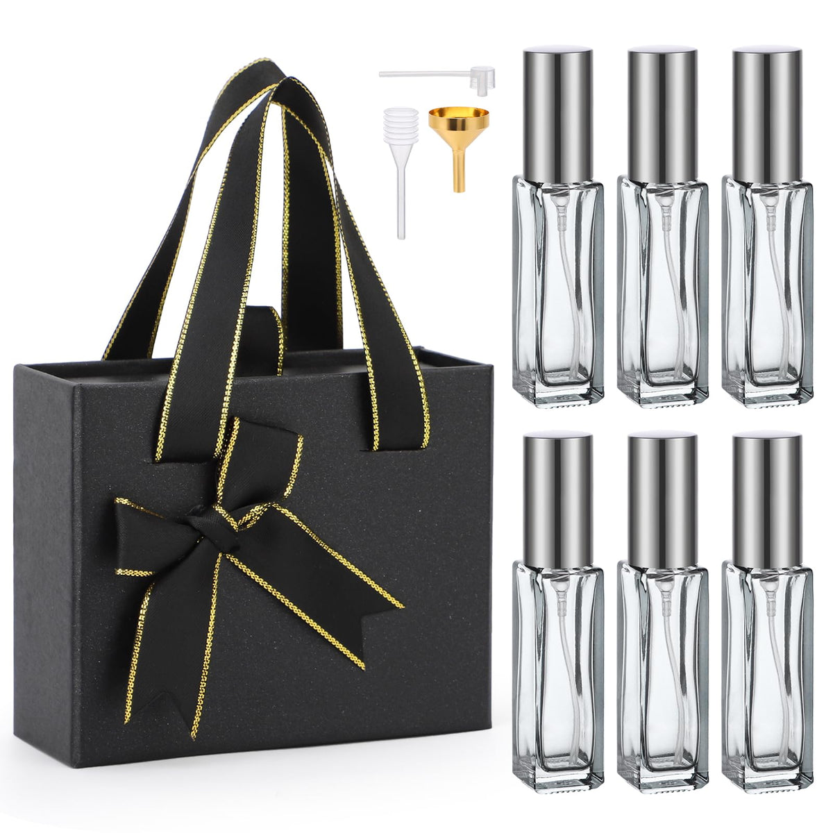Segbeauty Atomizer Sprayer For Perfume, 6Pcs 10Ml Travel Size Perfume Refill Bottle With Gift Box, Empty Perfume Bottles Glass S