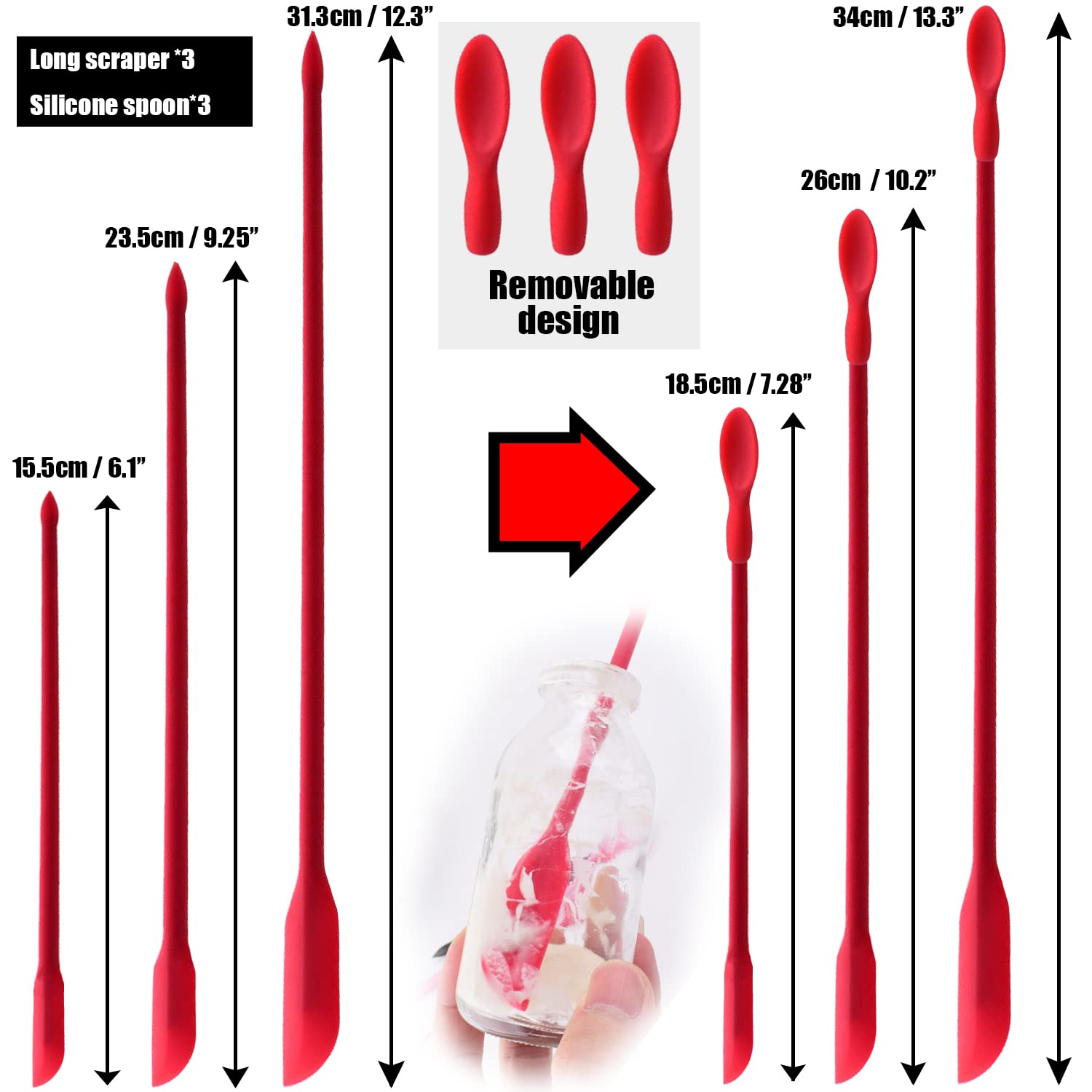7 Pcs Canning Kit, Cnymany 2 Canning Bubble Popper Remover, 1 Canning Magnetic Lid Lifter, 1 Mini Silicone Funnel, 3 Silicone Mi
