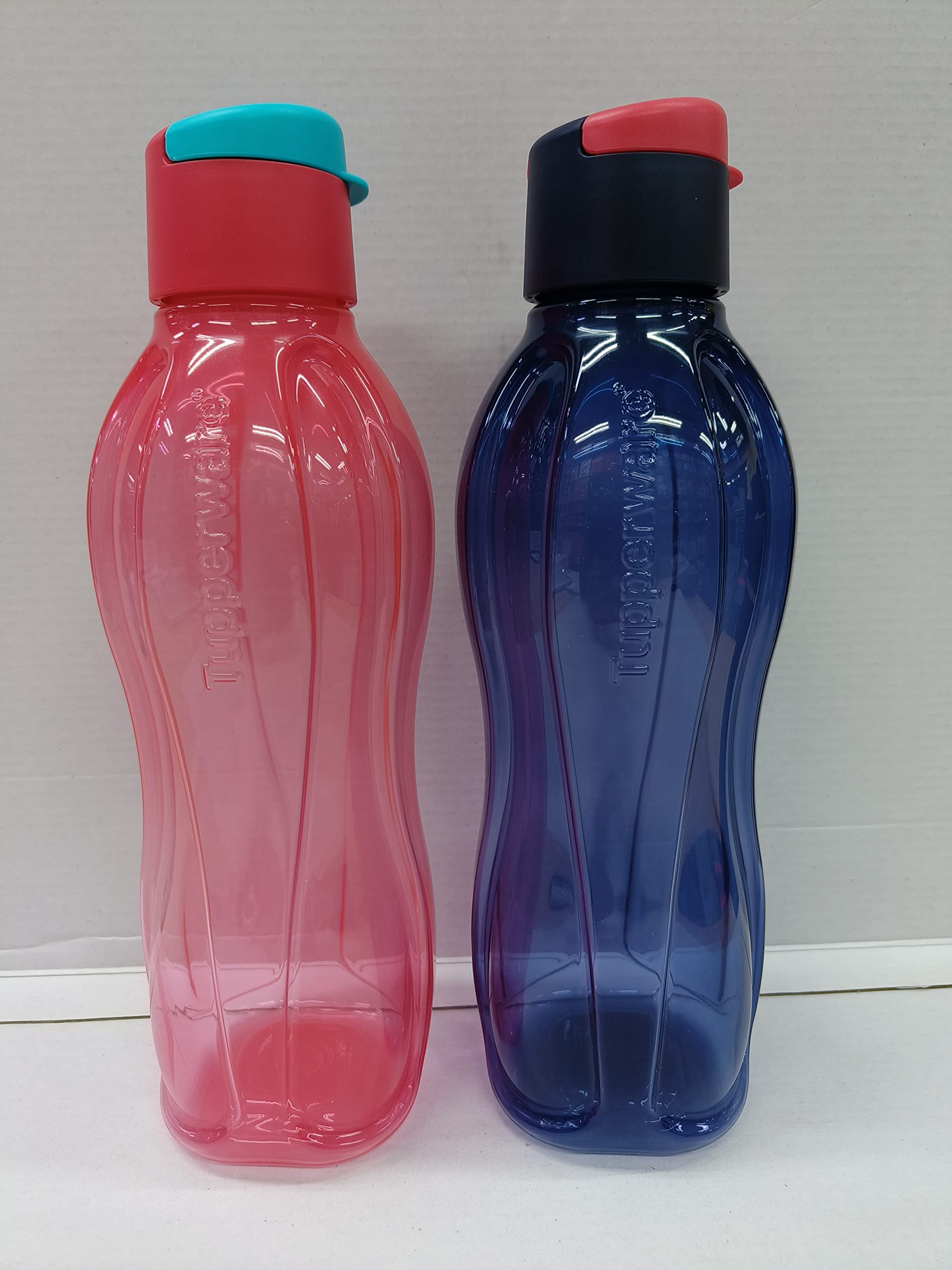 Tupperware Plastic Fliptop Water Bottle Set, 750ml, 2Pieces (Color May Vary)