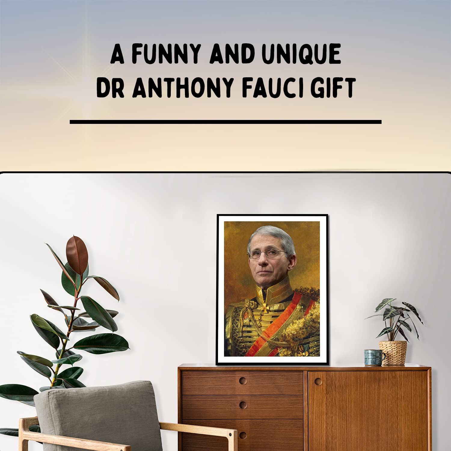 Fauci Poster - Funny Celebrity Art - Faux Oil Painting Print - Novelty Pop Culture Artwork Gift