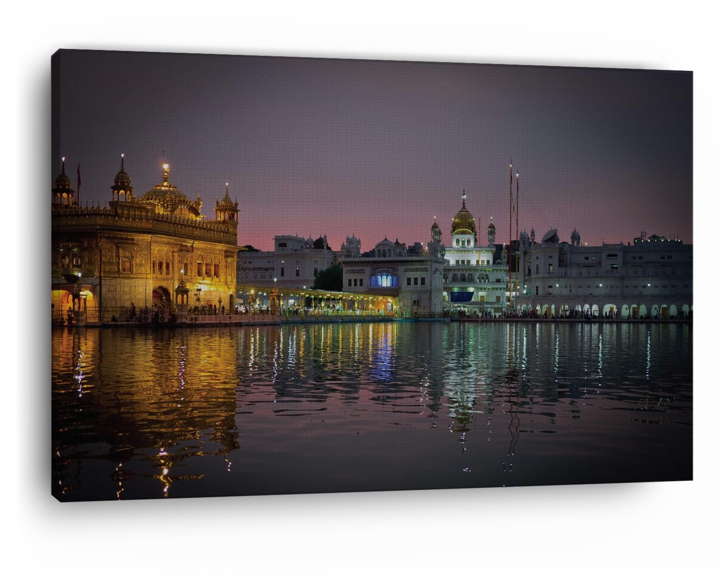 TRUECANVAS Sri Harmandir Sahib, Wooden Framed Canvas Paintings for Home Decor | Bedroom, Living Room,Wall Decoration | Wall Art 