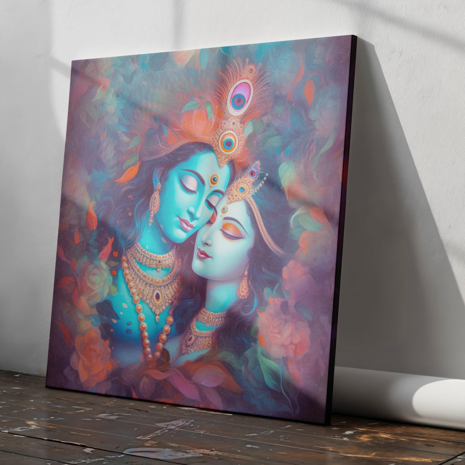 Featherflute Wall Paintings For Home Decoration, Ready To Stick 6Mm Mdf Board Of God Painting, Radha Krishna Painting For Wall D