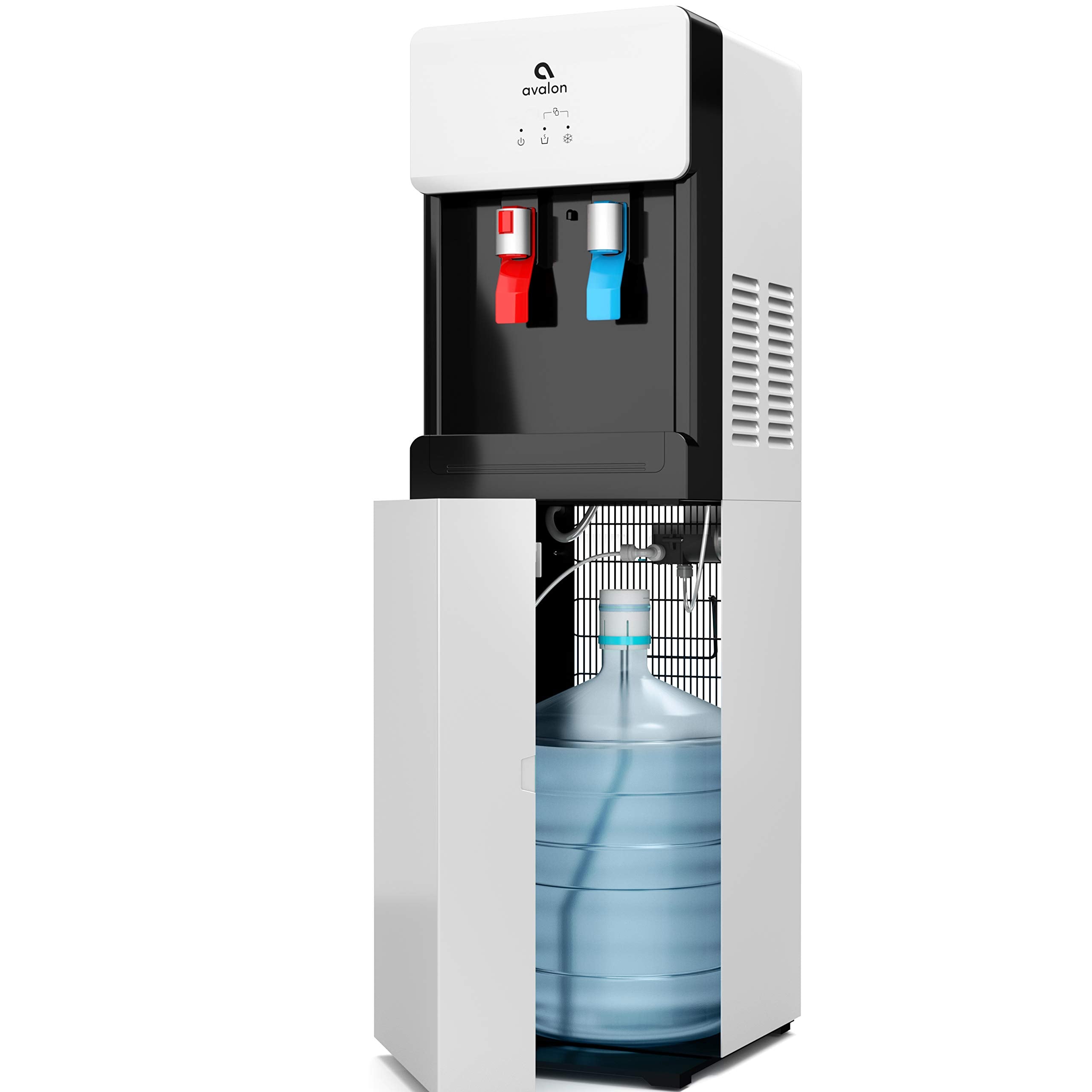 Avalon Bottom Loading Water Cooler Dispenser - Hot & Cold Water, Child Safety Lock, Innovative Slim Design, Holds 3 Or 5 Gallon
