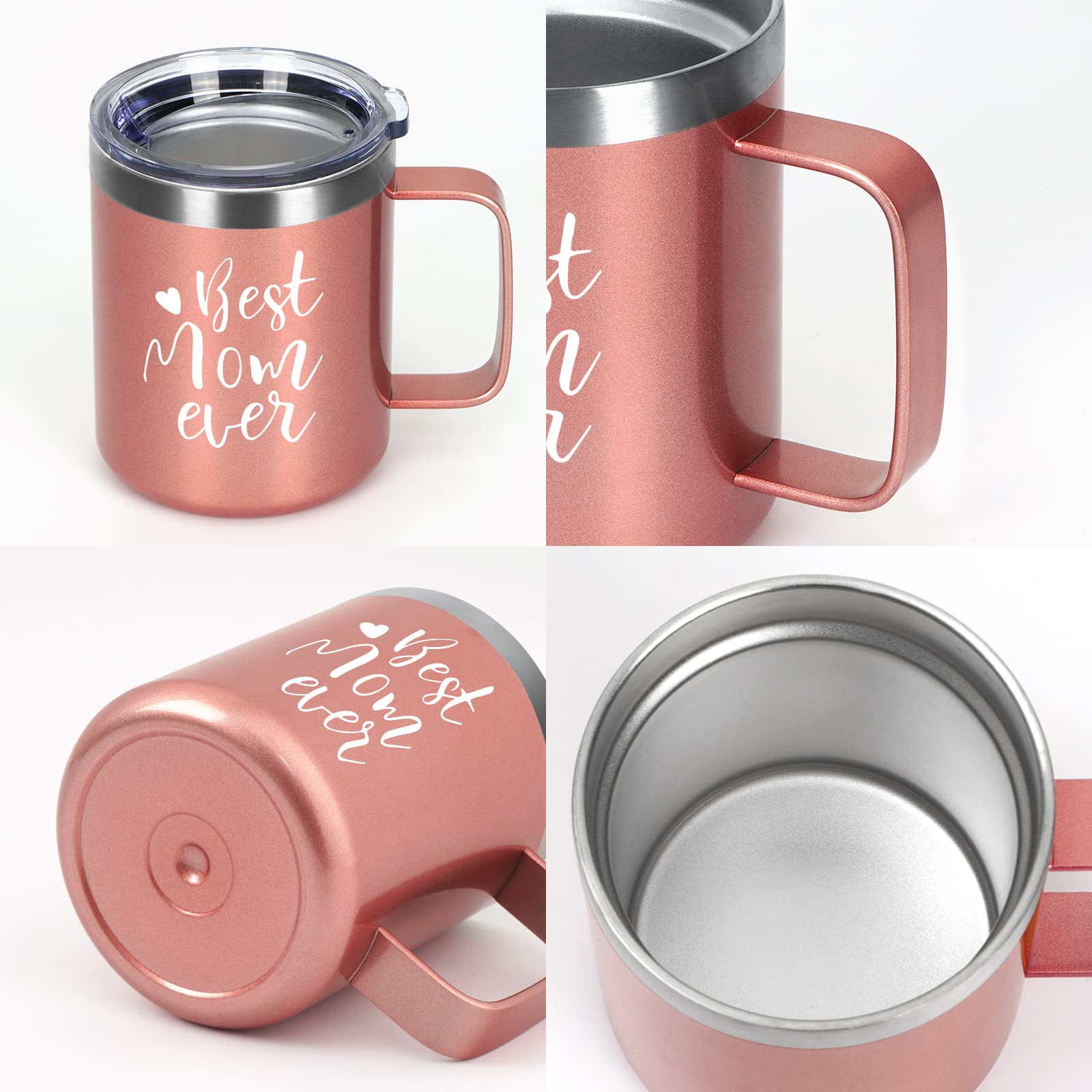 GINGPROUS Best Mom Ever Insulated Travel Mug, Mother's Day Christmas Birthday Gifts for Mom Mother New Mom Mom to Be Mama, Stain