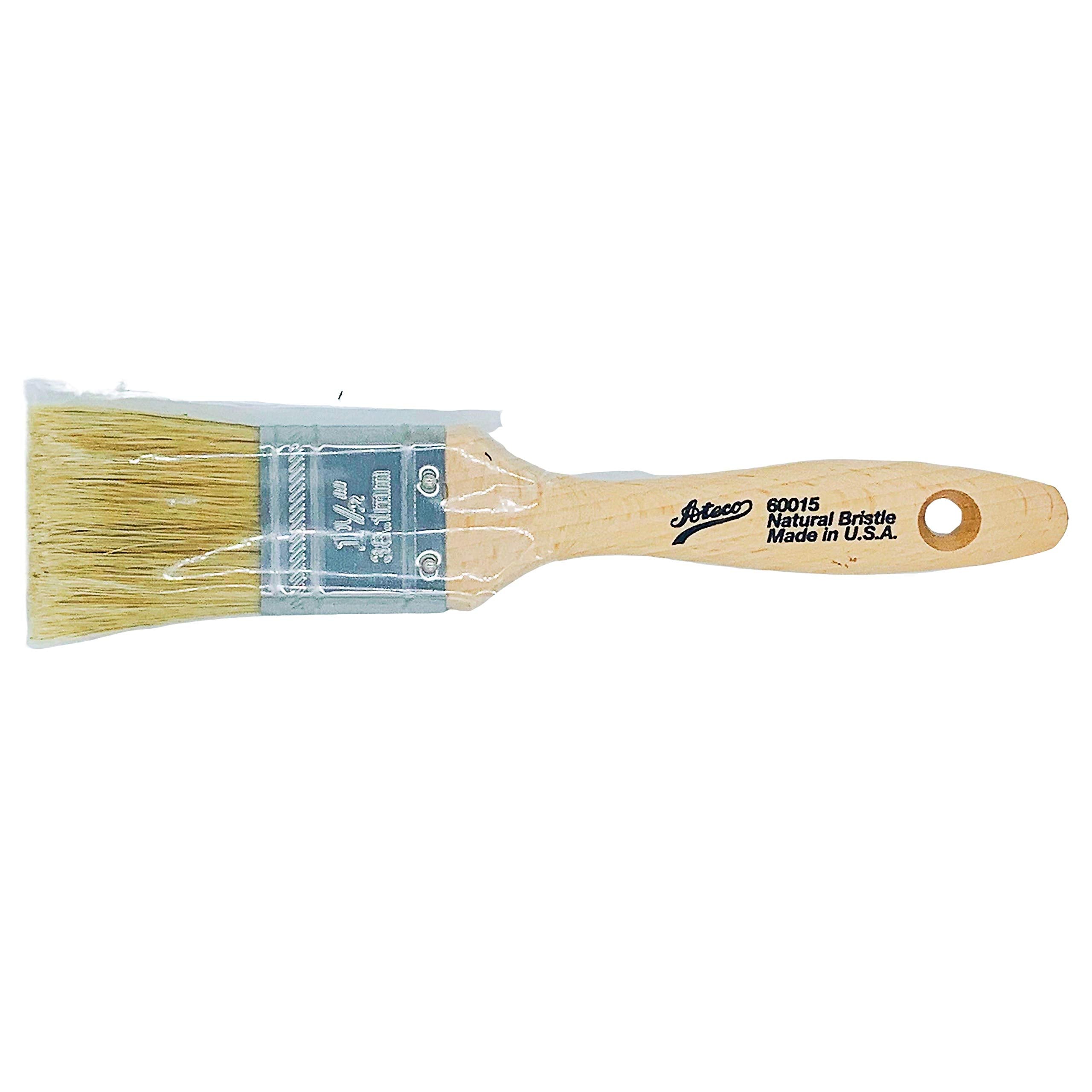 Ateco 60015 Pastry Brush - 1.5 Inch Natural Wood Boar Bristles Made In The Usa - Kitchen Pastry Basting Brush