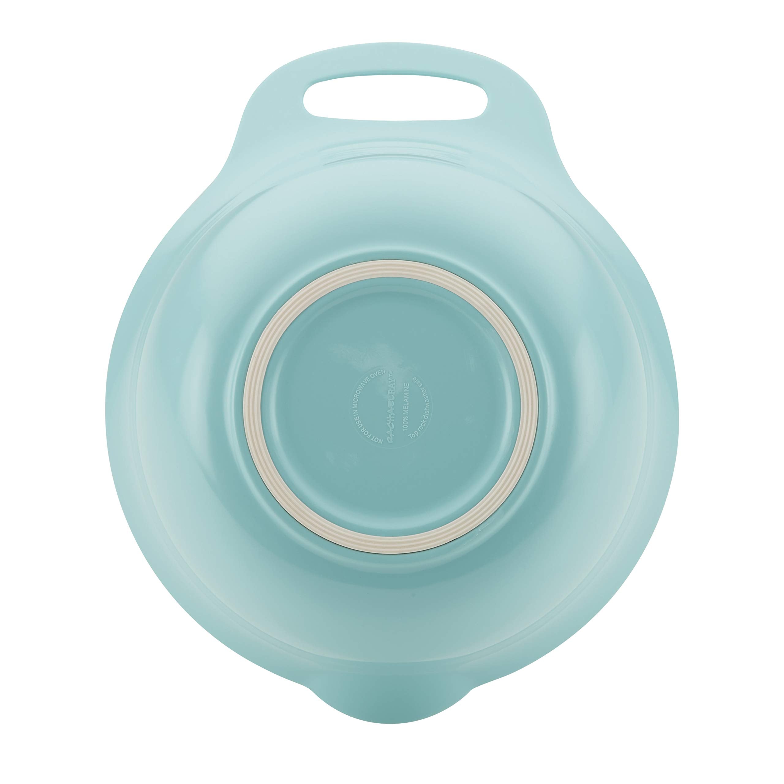 Rachael Ray Nesting Mixing Bowl Set - 2 & 3 Quart, Light Blue & Teal, Stackable with Pour Spouts and Handle, Model 47644
