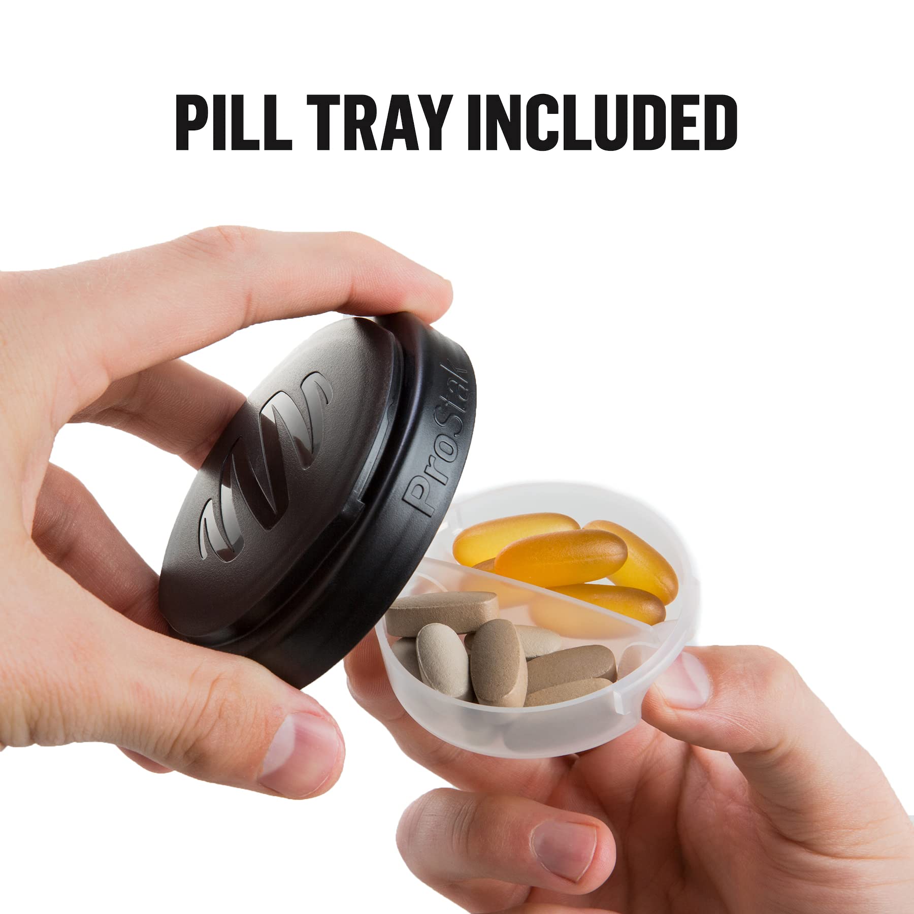 Blenderbottle Shaker Bottle With Pill Organizer And Storage For Protein Powder, Prostak System, 22-Ounce, Teal