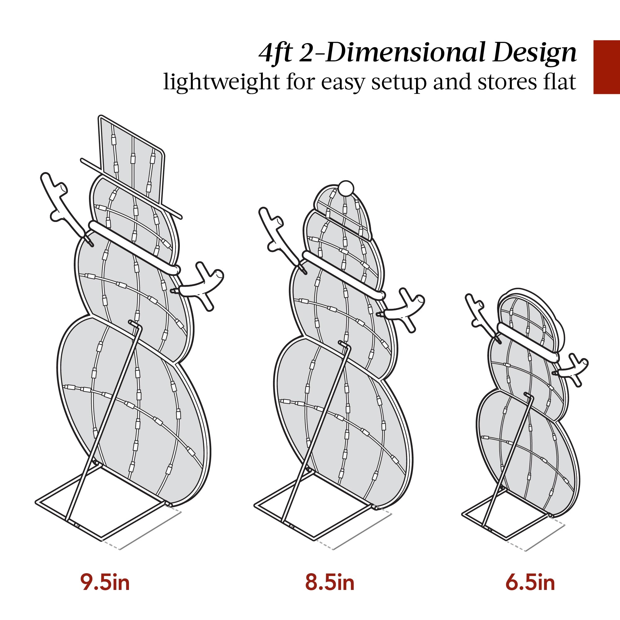 Best Choice Products 4ft 3-Piece 2D Lighted Christmas Snowman Family Set, Large Outdoor Yard Decor Holiday Decoration w/ 135 Twi
