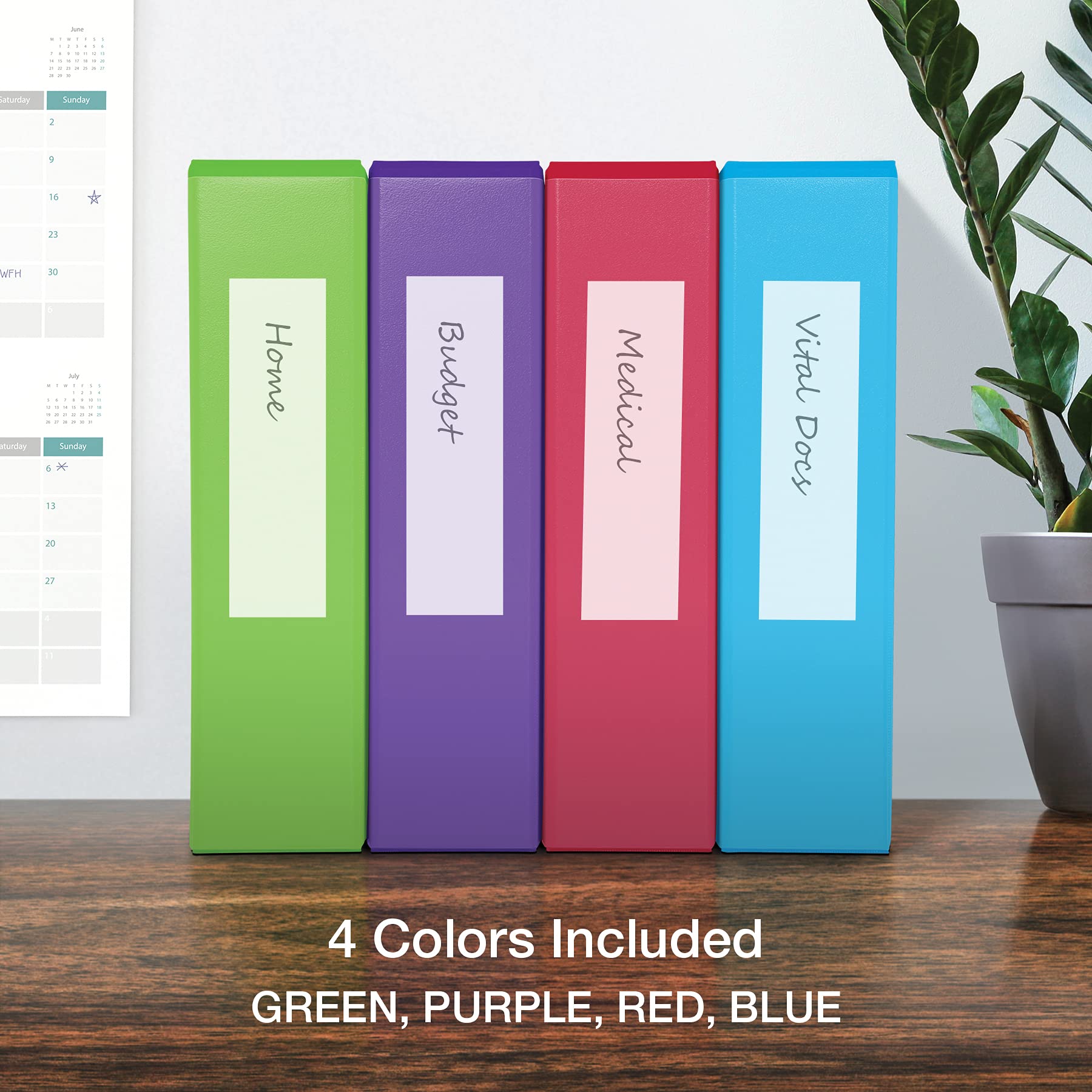 Oxford 3 Ring Binders, 2 Inch One-Touch Easy Open D Rings, View Binder Covers, Durable Hinge, Non-Stick, Pvc-Free, Fashion Color