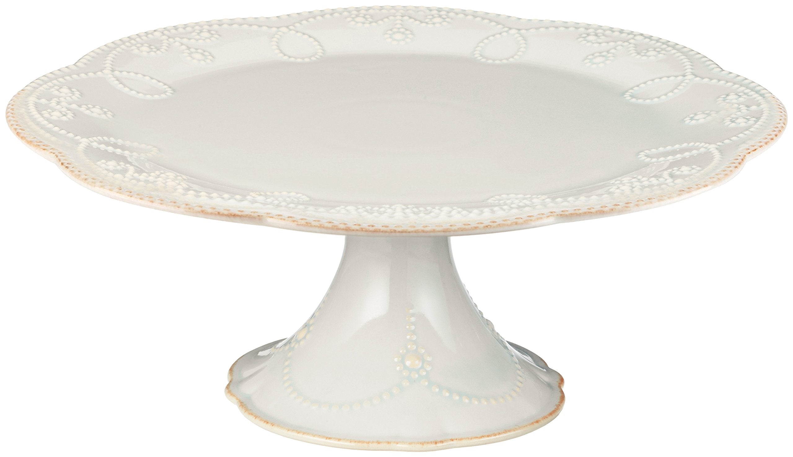 Lenox French Perle Pedestal Cake Plate, Medium, White -