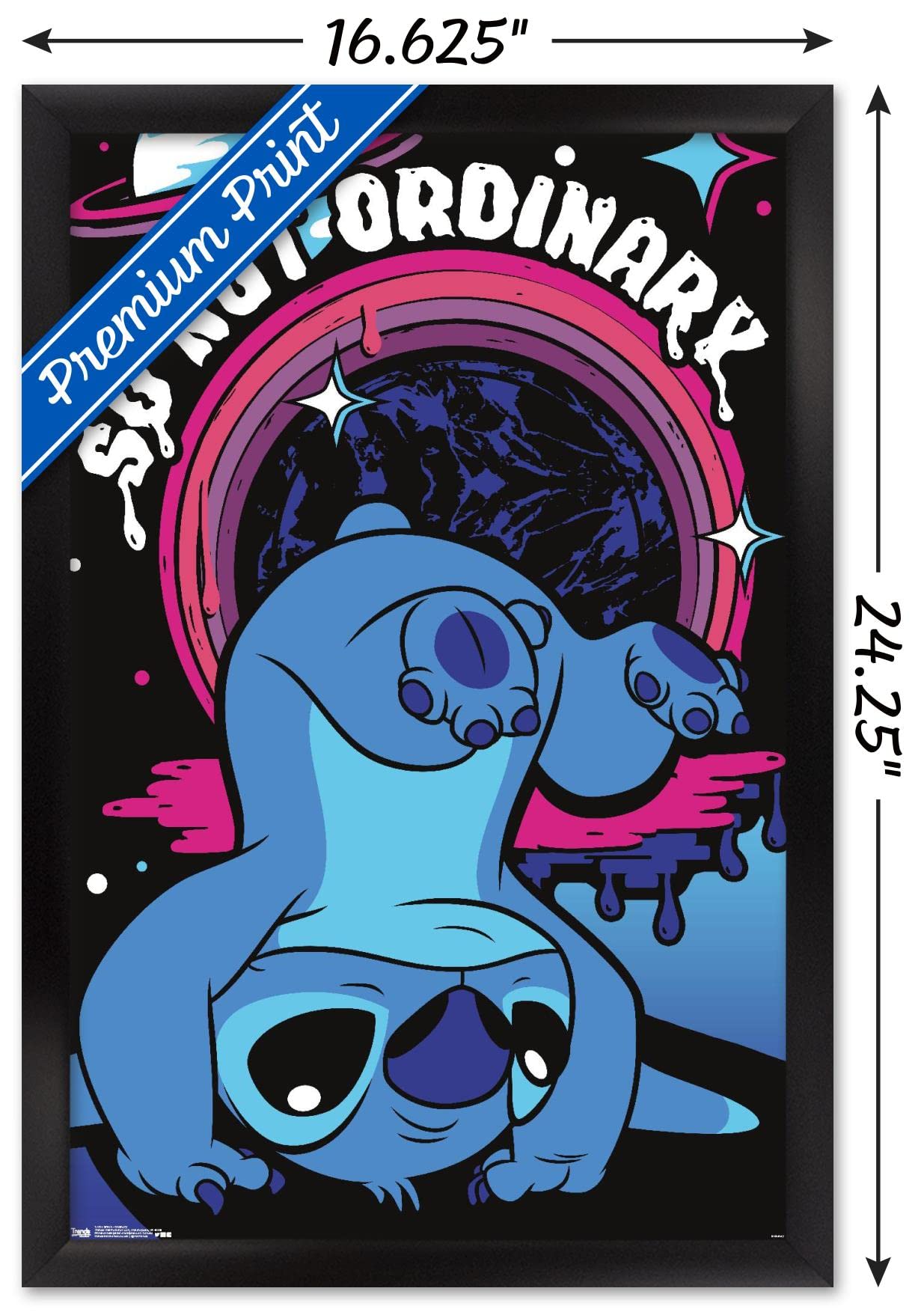 Trends International Disney Lilo And Stitch - Ordinary Wall Poster, 14.725'' X 22.375'', Black Framed Version