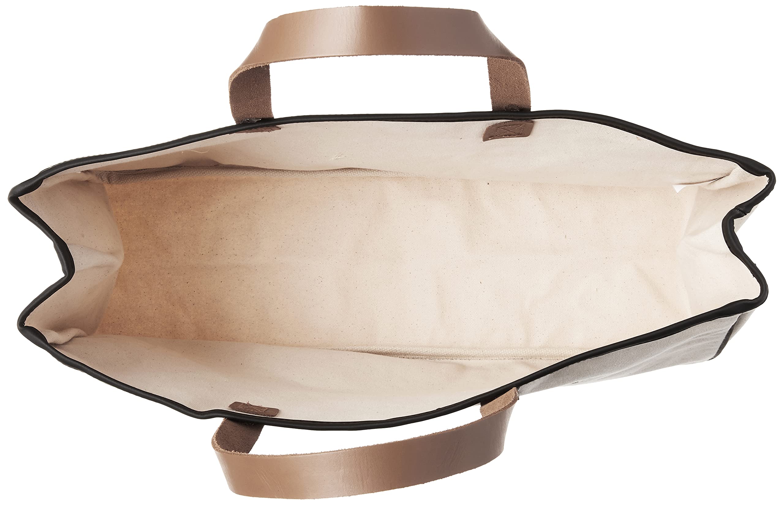 Santa Barbara Design Studio Tote Bag Hold Everything Collection Black And White 100% Cotton Canvas With Genuine Leather Handles,