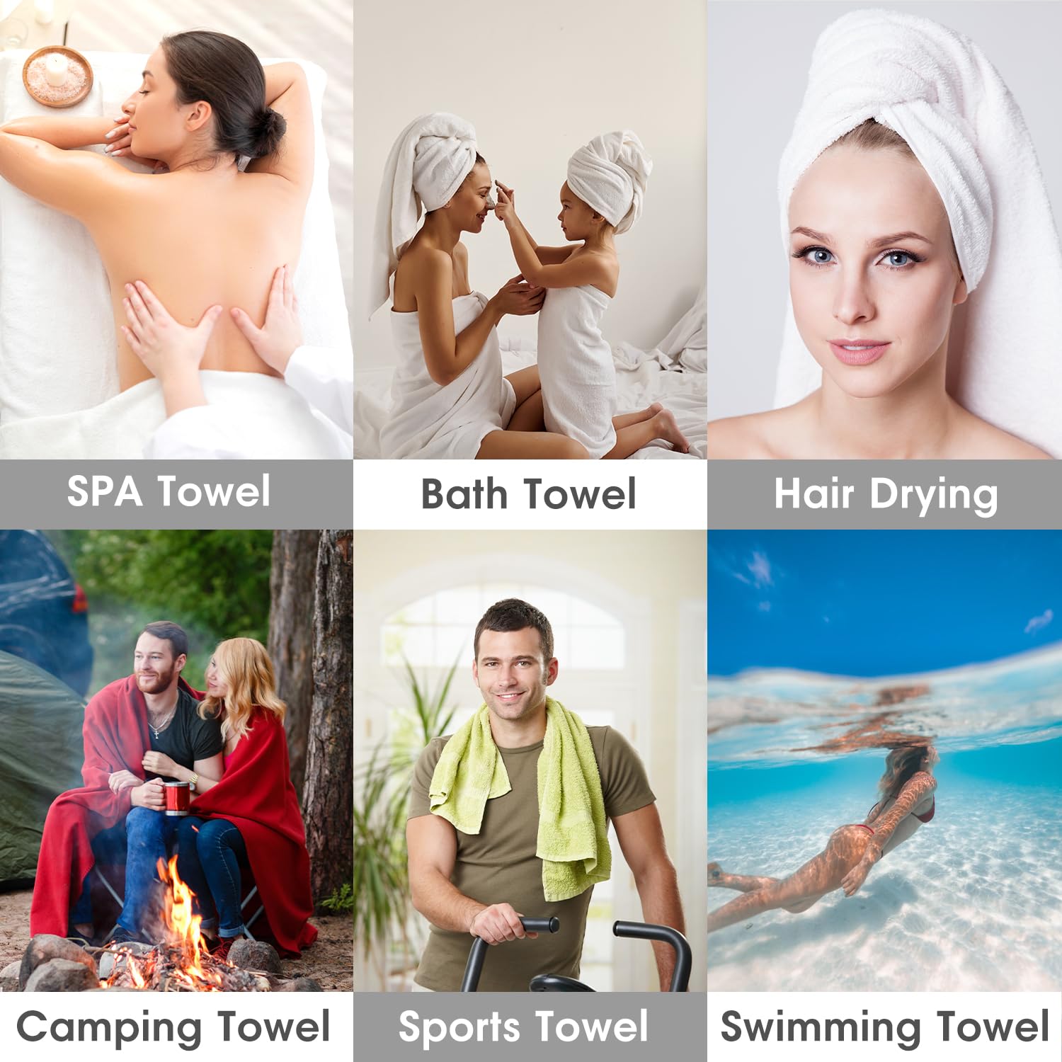 Jml Bath Towels (2 Pack, 30''X60''), White Fleece Bath Towel, Luxury Hotel & Spa Towel Sets - Super Soft And Absorbent, Lint Fre